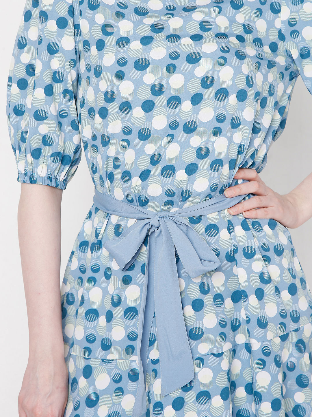 Blue Polka Dot Shift Dress