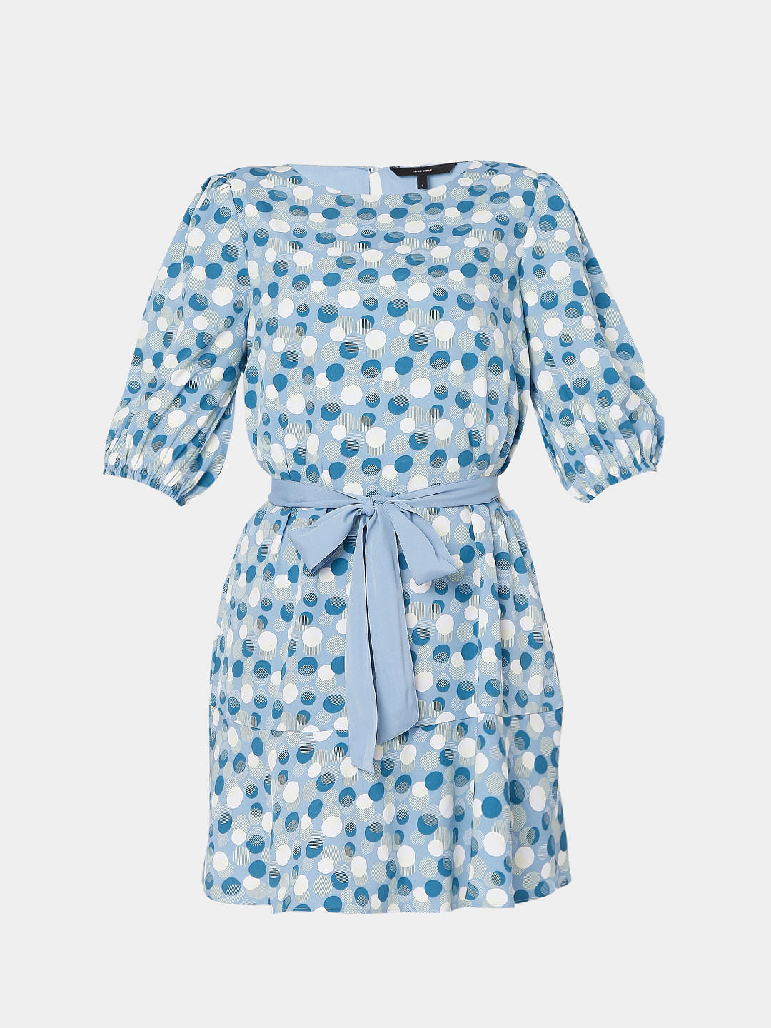 Blue Polka Dot Shift Dress