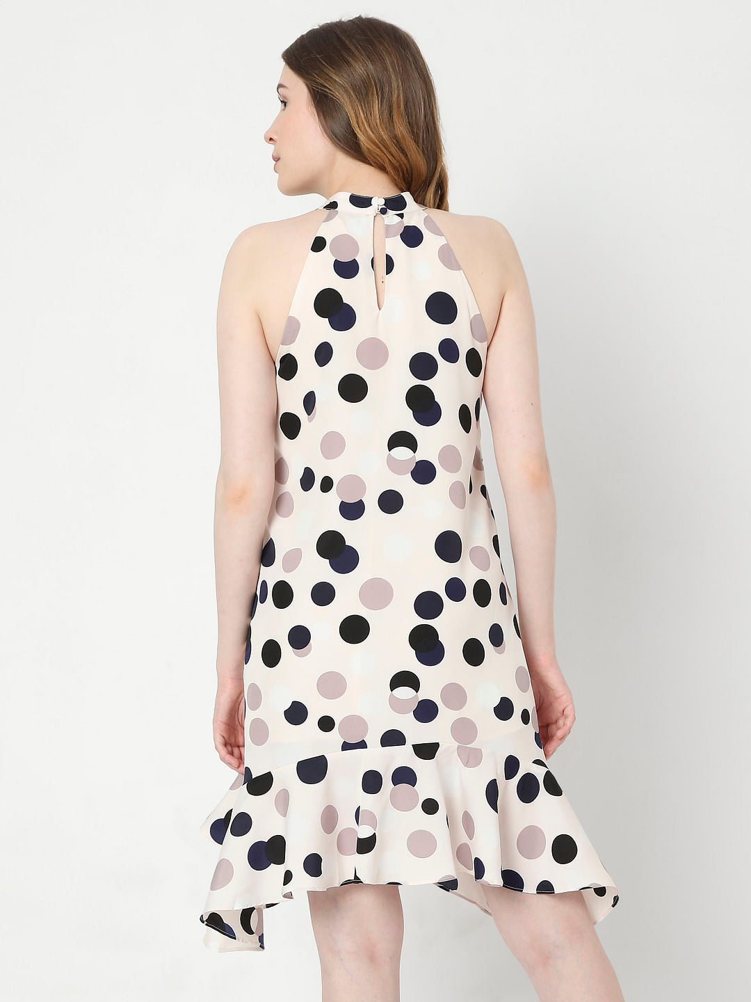 Brown Polka Dot Shift Dress