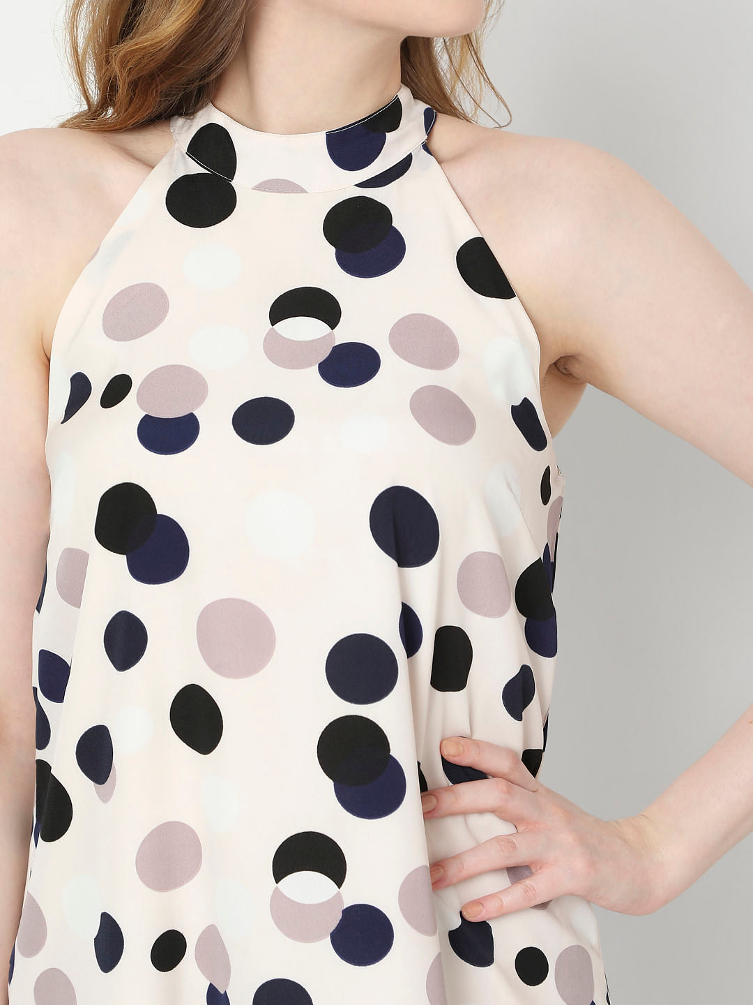 Brown Polka Dot Shift Dress