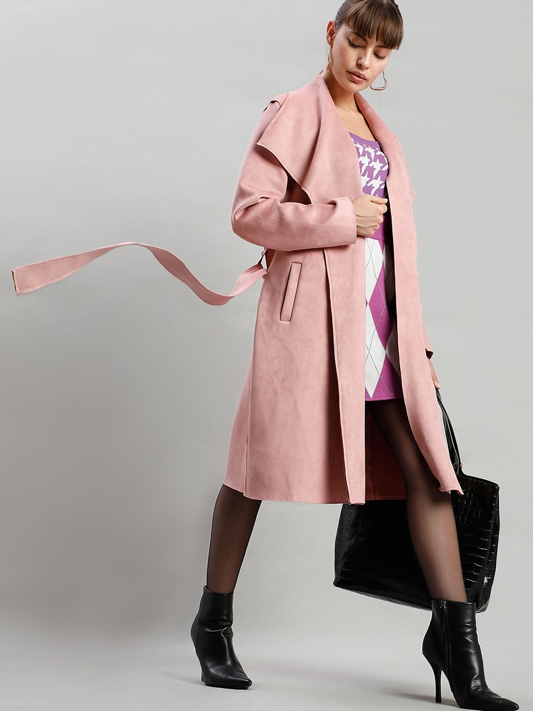 Pink Wrap Suede Jacket