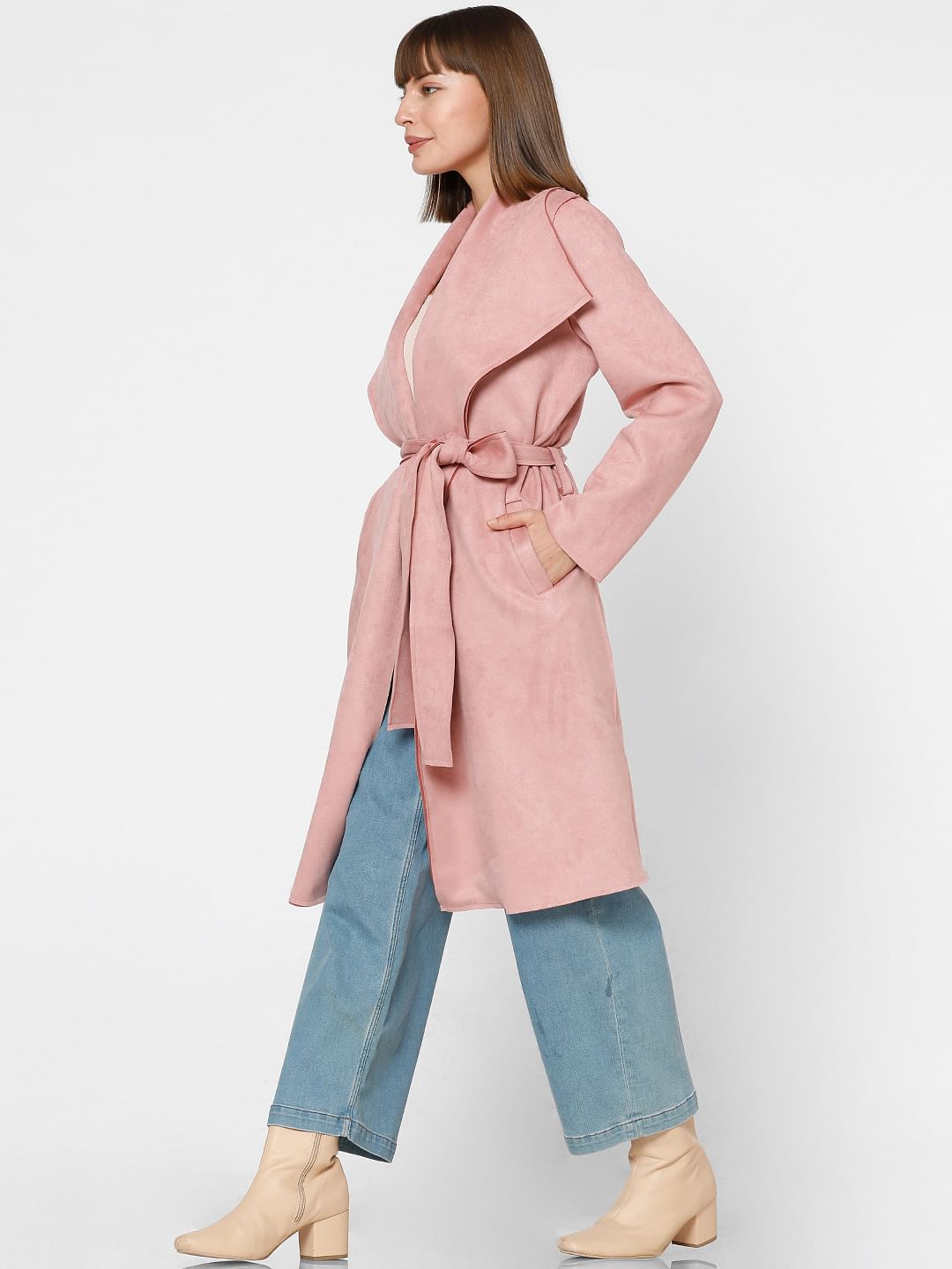 Pink Wrap Suede Jacket