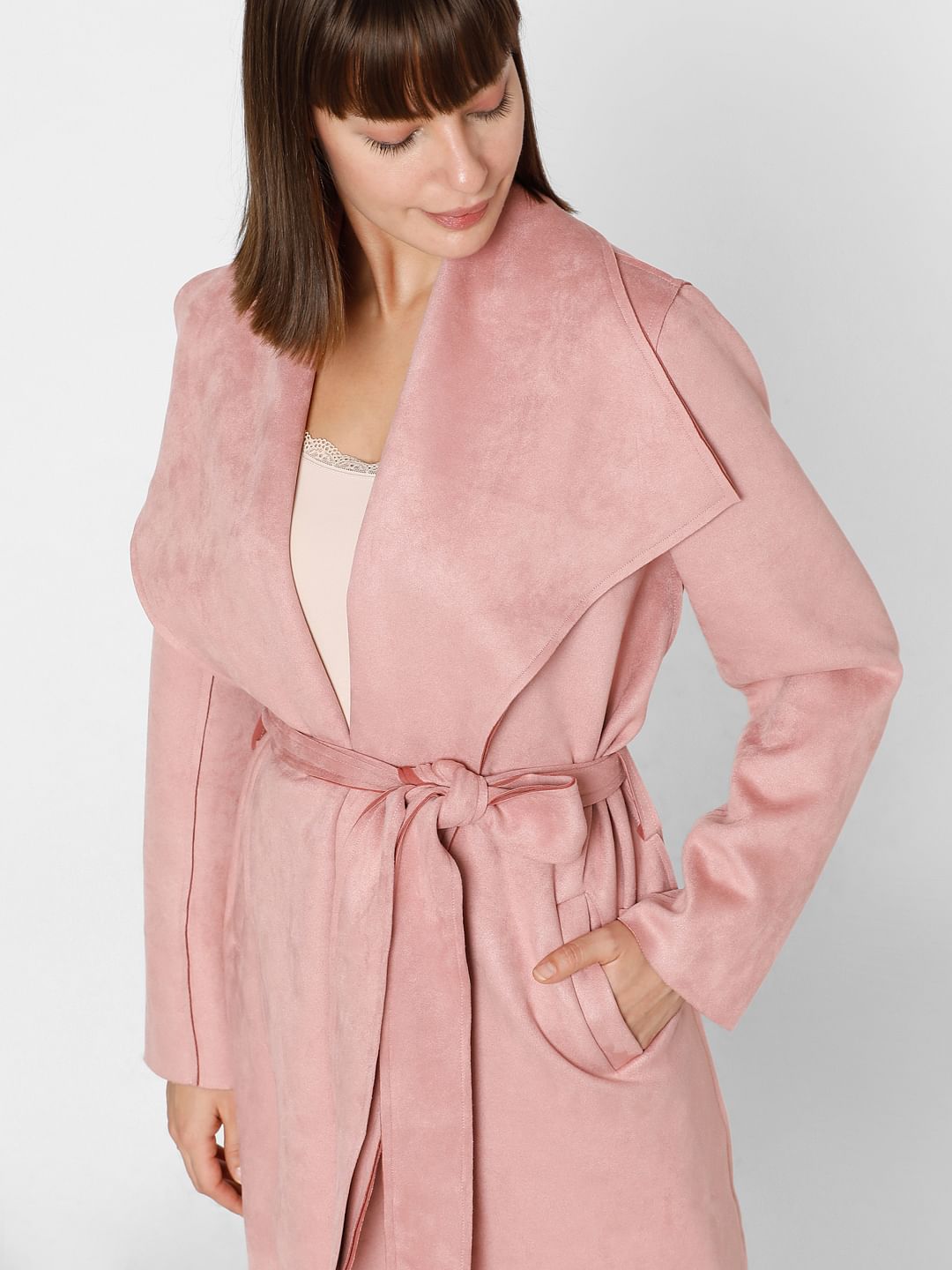 Pink Wrap Suede Jacket