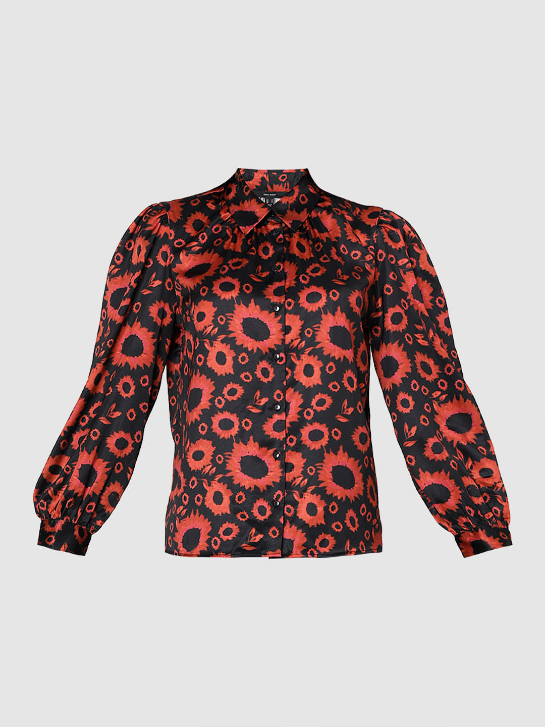 Burnt Orange Floral Shirt