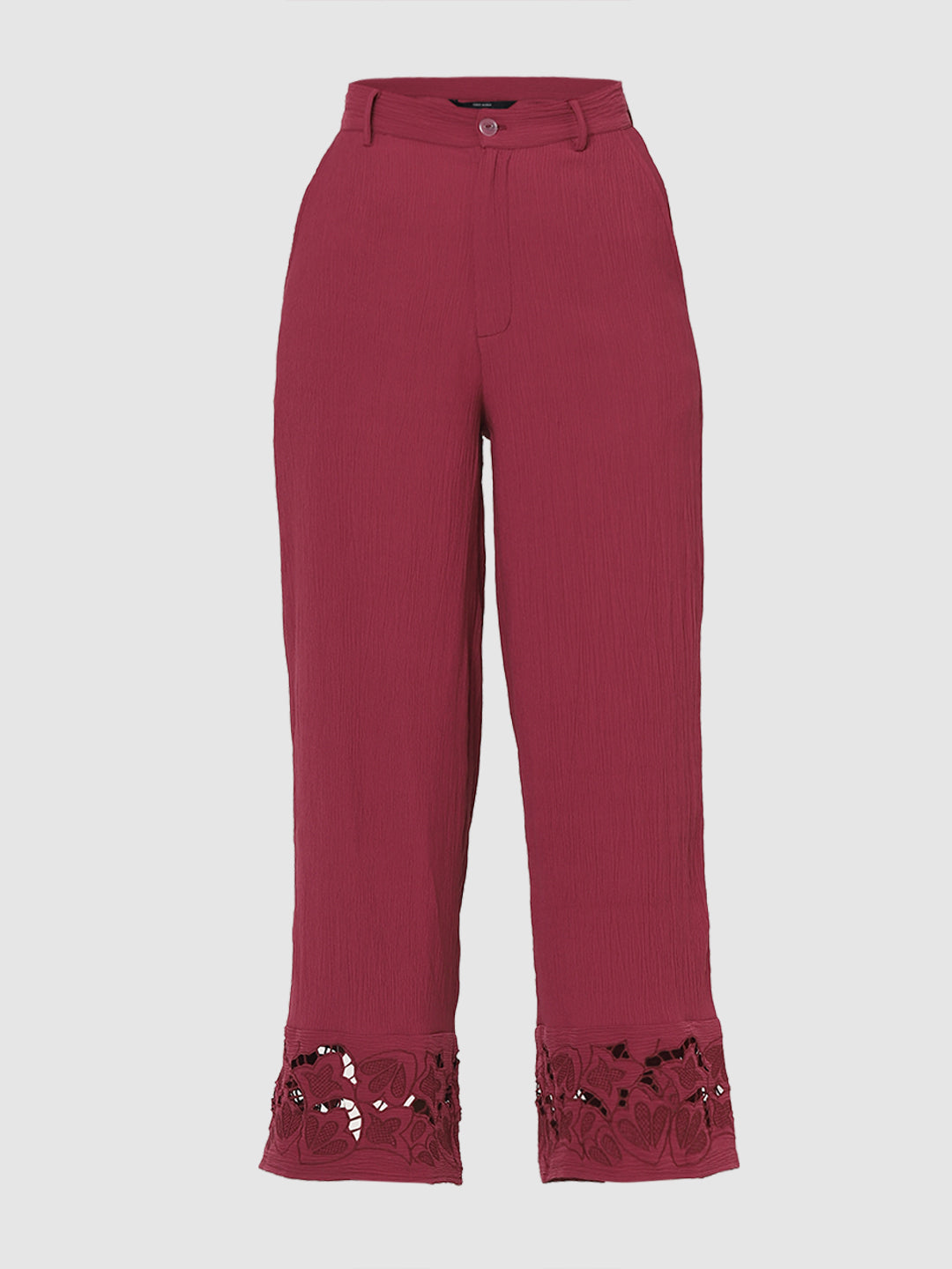 Cut-Work Embroidery Pants