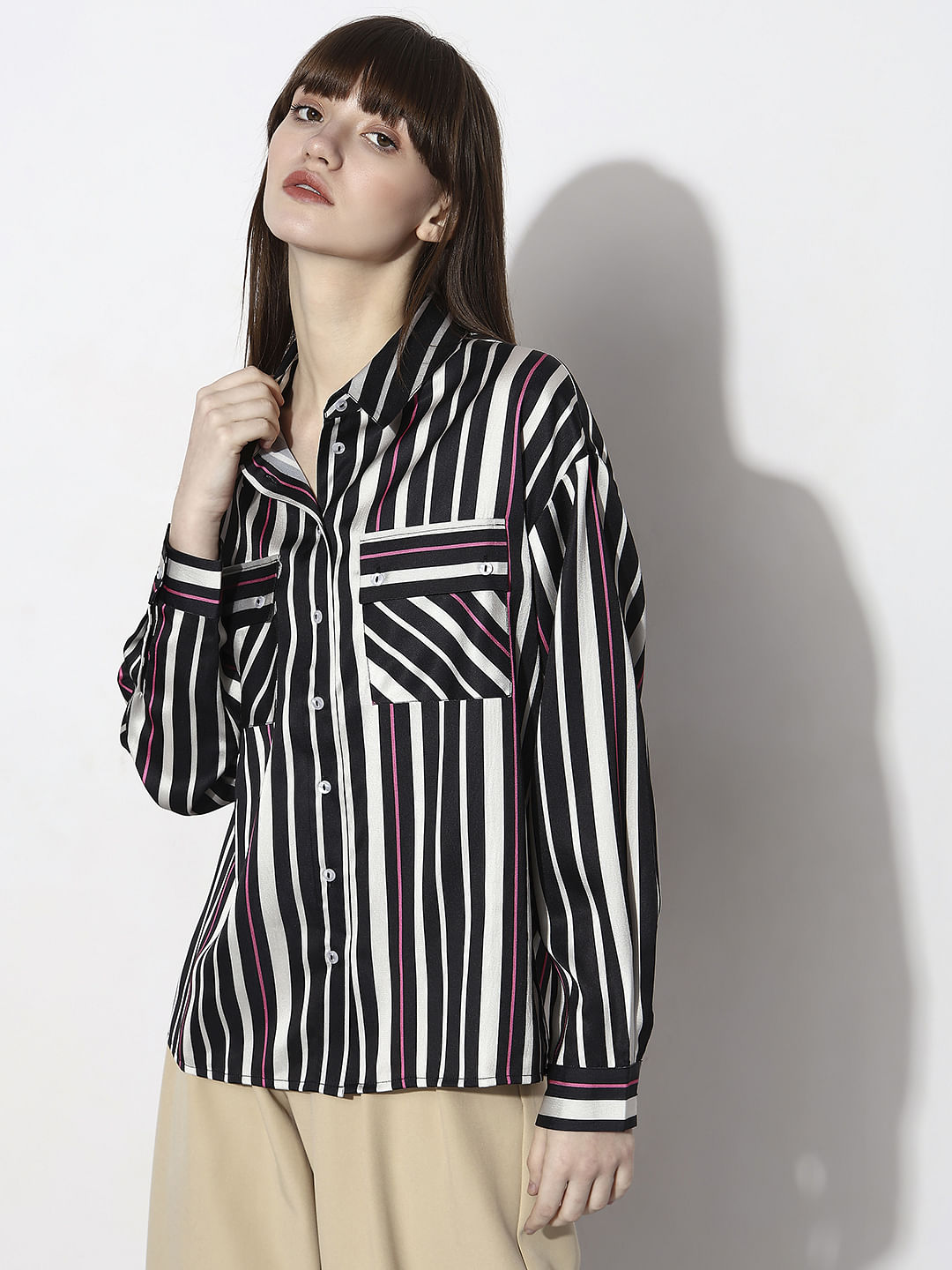 Black Striped Shirt