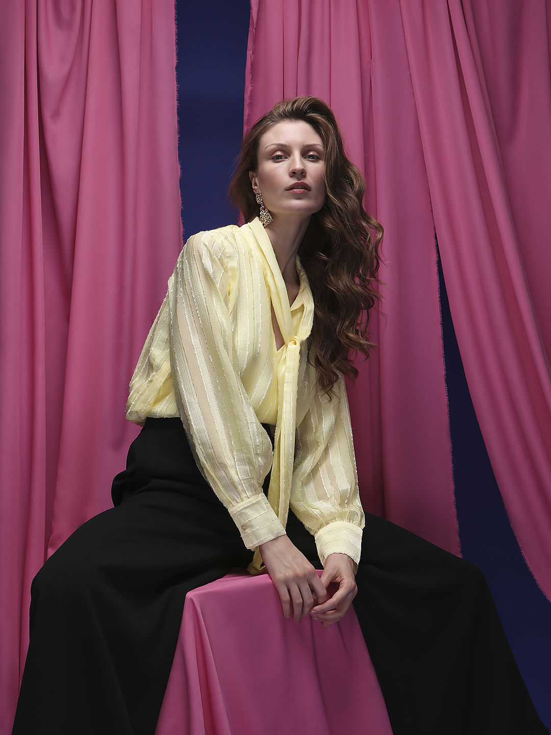 Light Yellow Striped Top