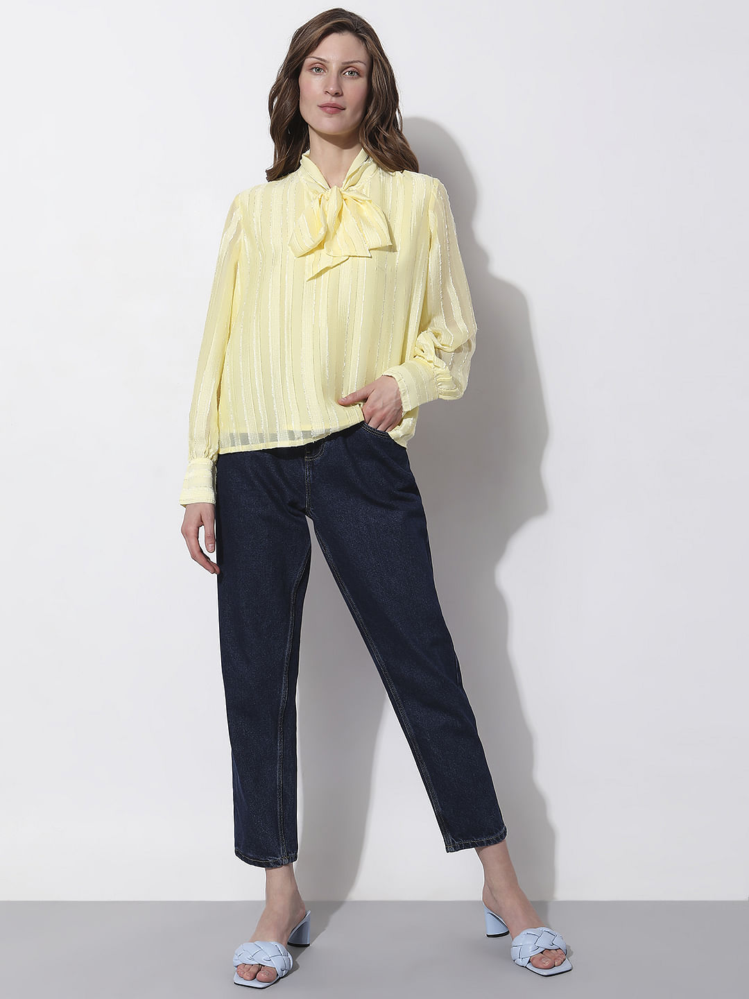 Light Yellow Striped Top