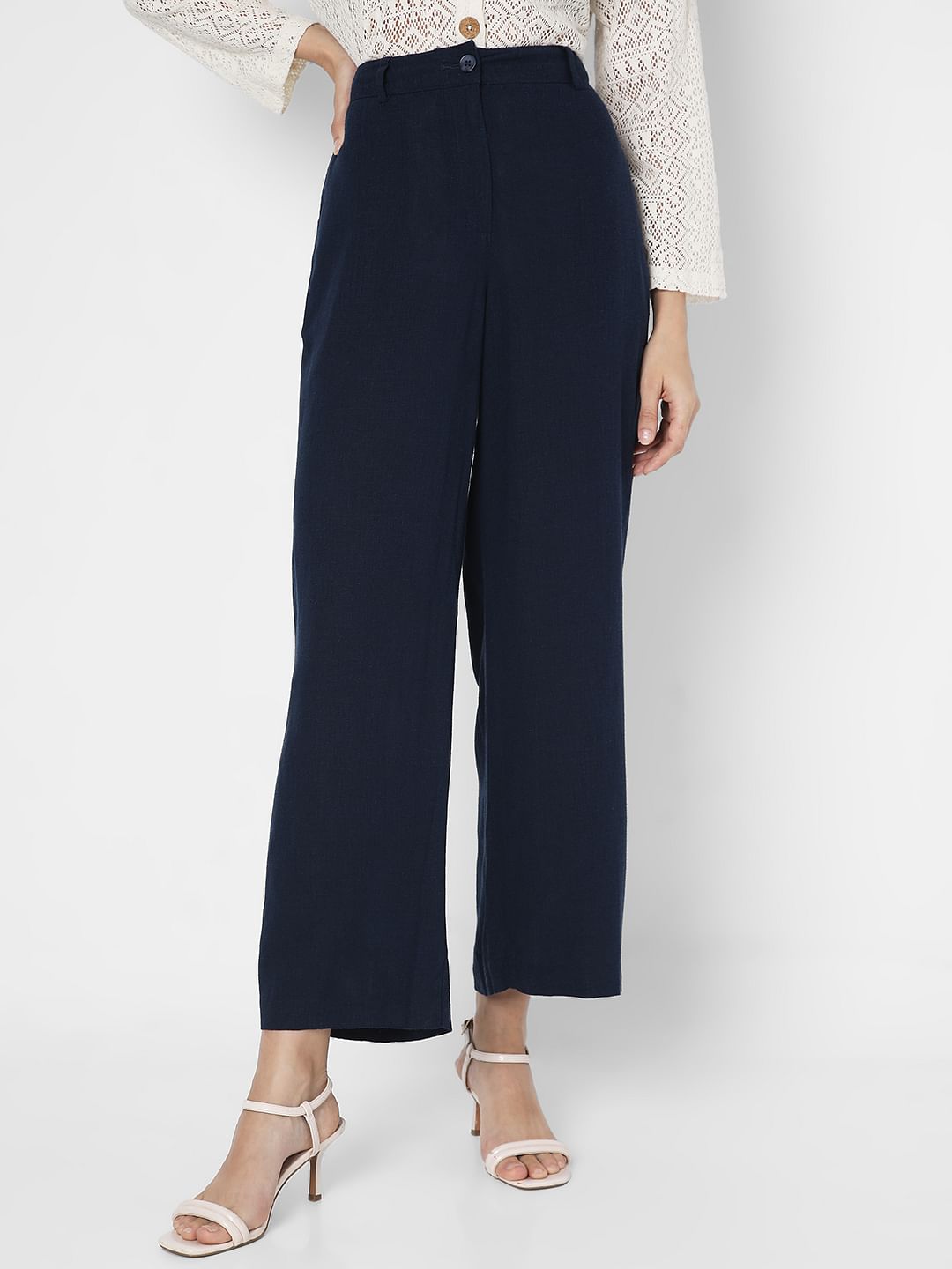 Navy Blue High Rise Pants