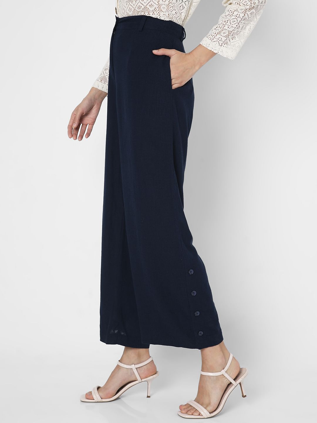 Navy Blue High Rise Pants