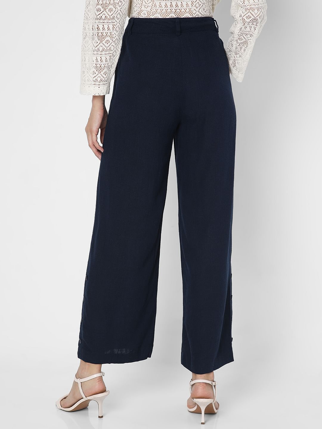 Navy Blue High Rise Pants
