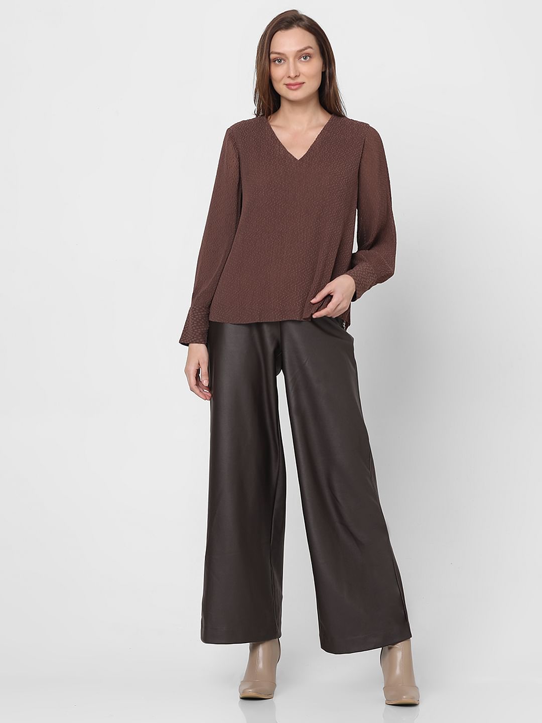 Brown Georgette Top