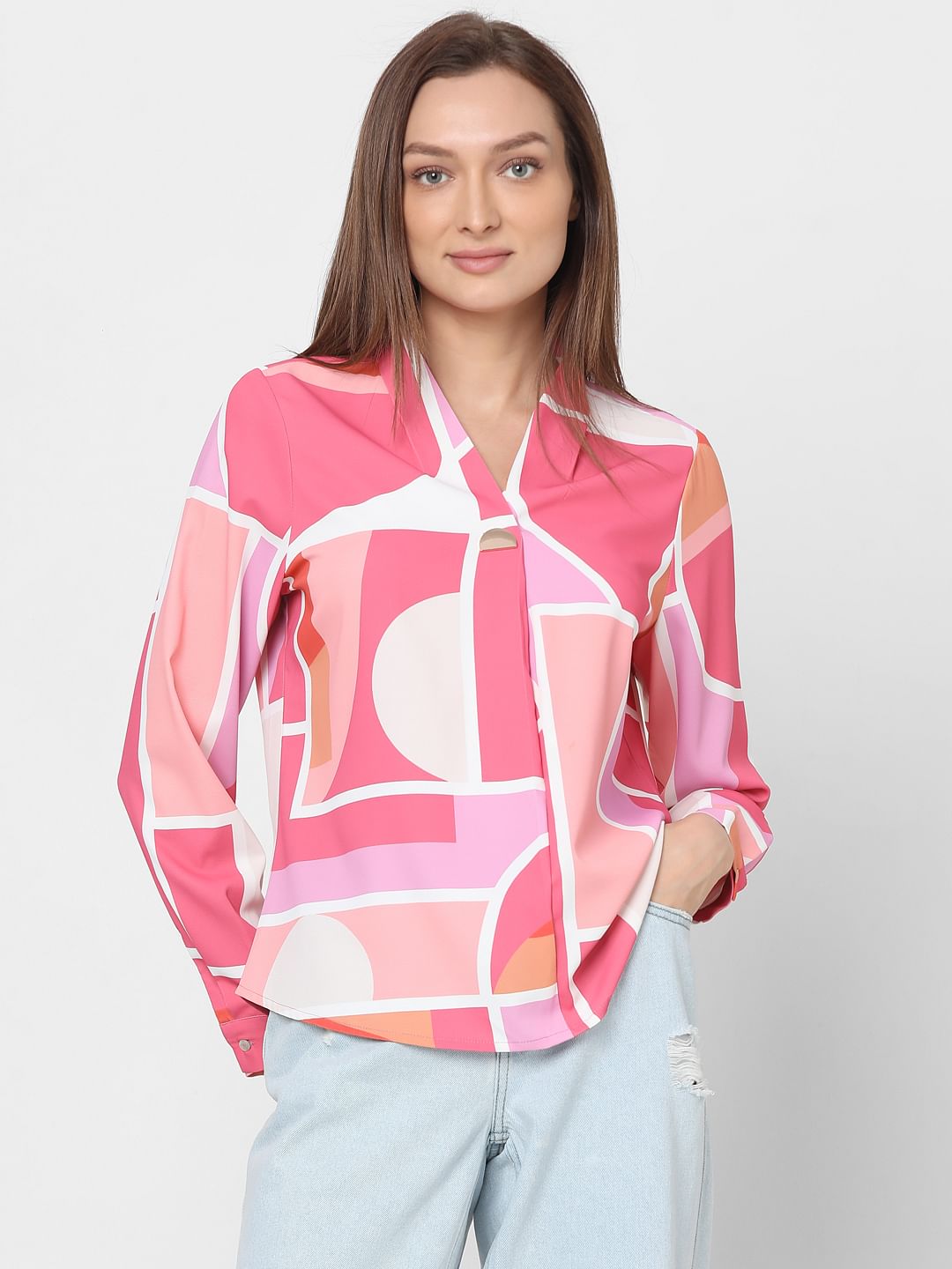Pink Printed Top