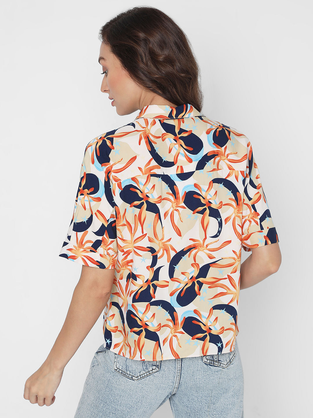 Peach Printed Shirt