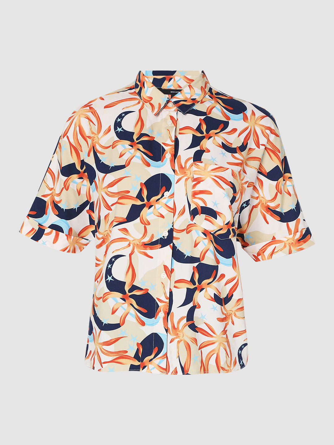 Peach Printed Shirt