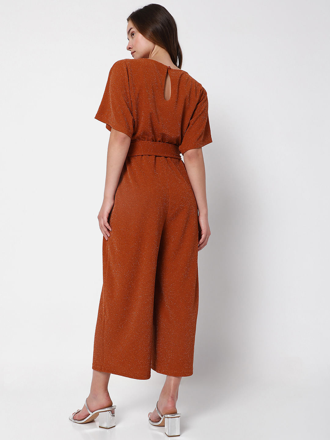 Brown Shimmer Jumpsuit