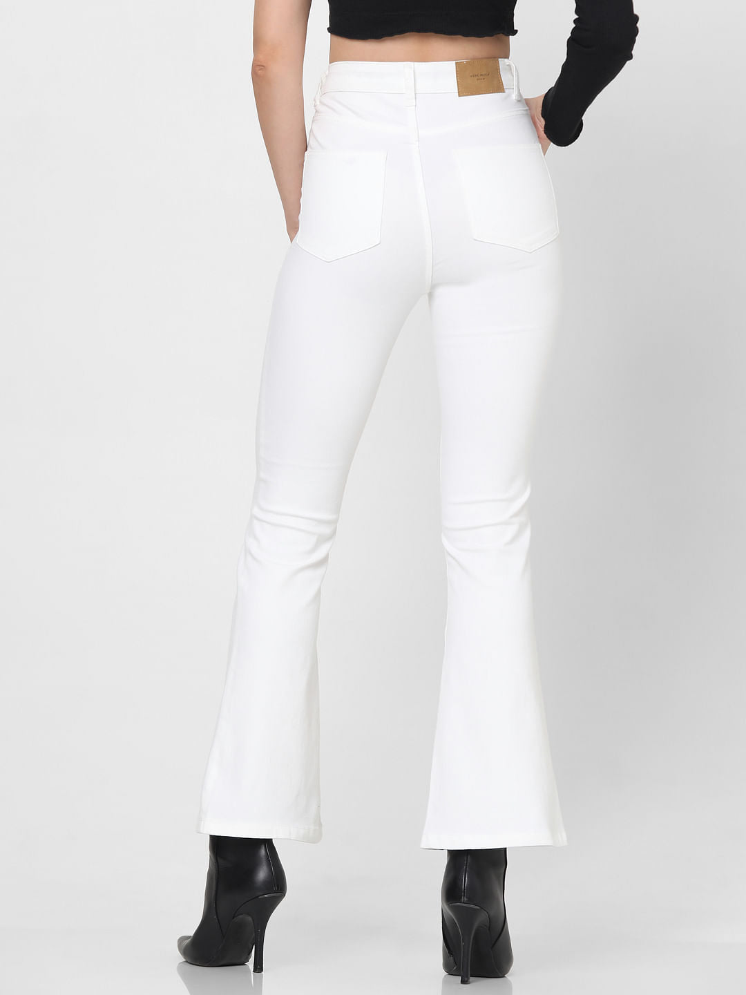 White High Rise Petra Bootcut Jeans