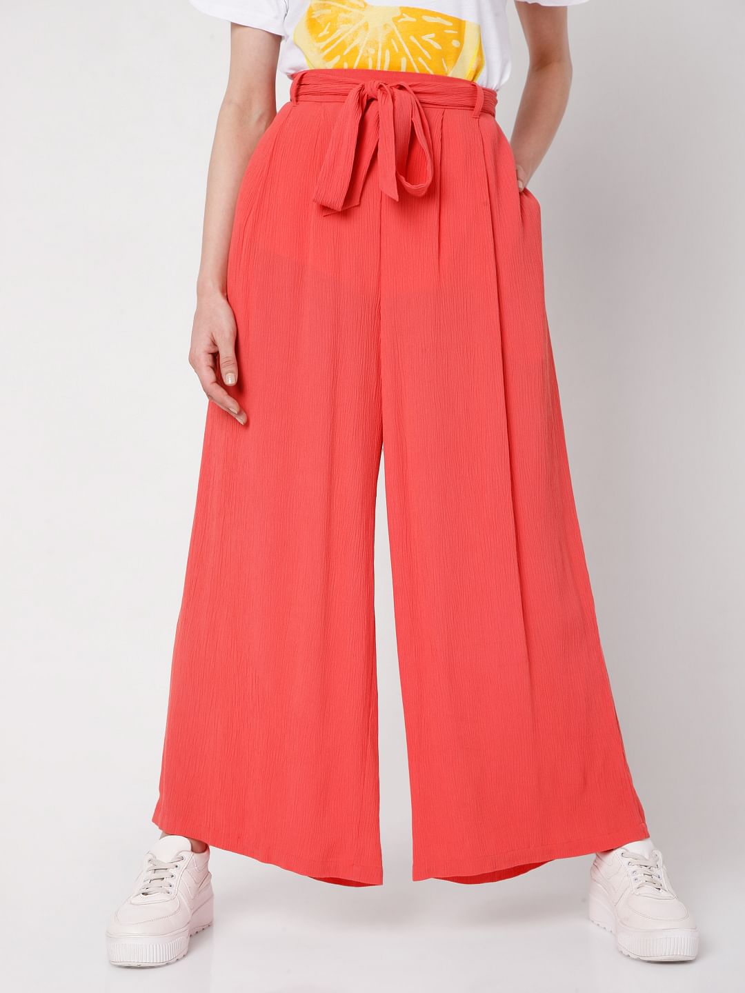 Coral Wide Leg Pants