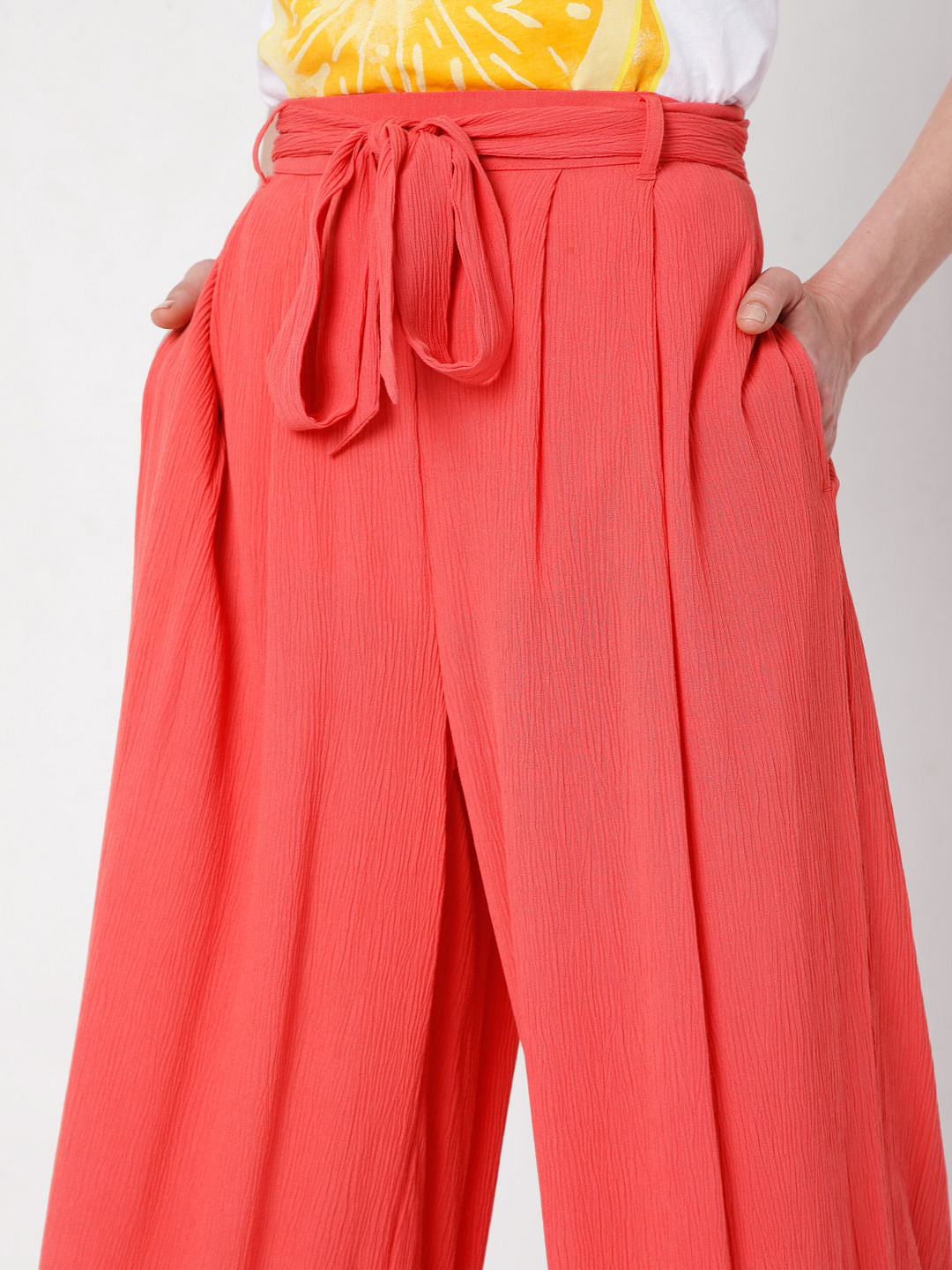 Coral Wide Leg Pants