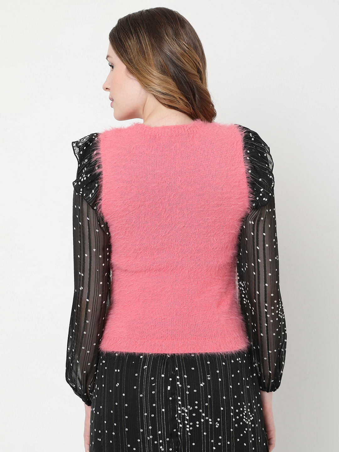 Pink Faux Fur Vest