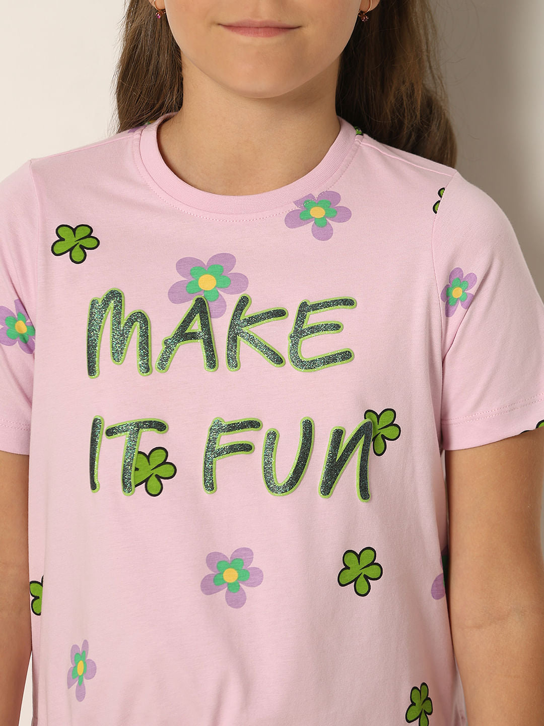 Purple Graphic Print T-Shirt