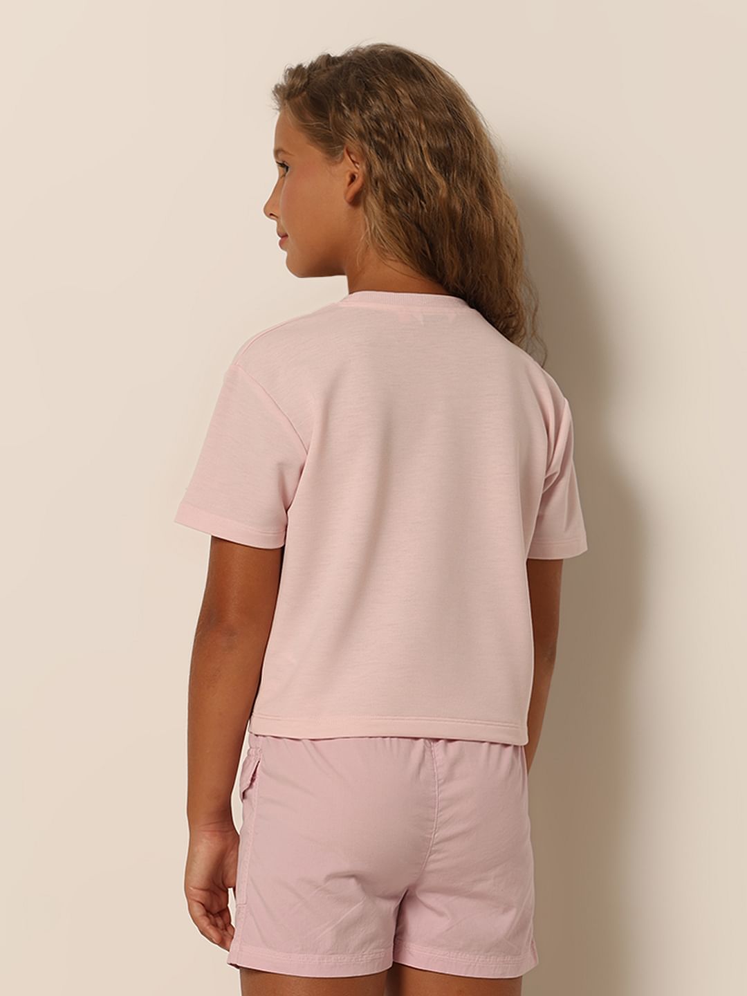 Girls Pink Sequin Detail T-Shirt