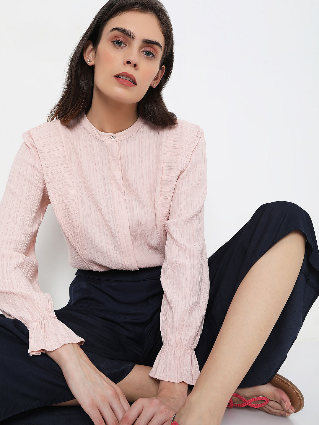 Pink Crepe Top