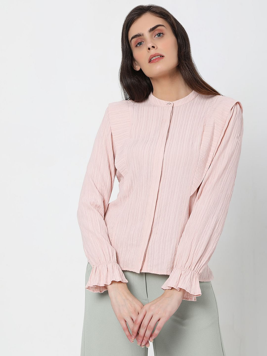 Pink Crepe Top