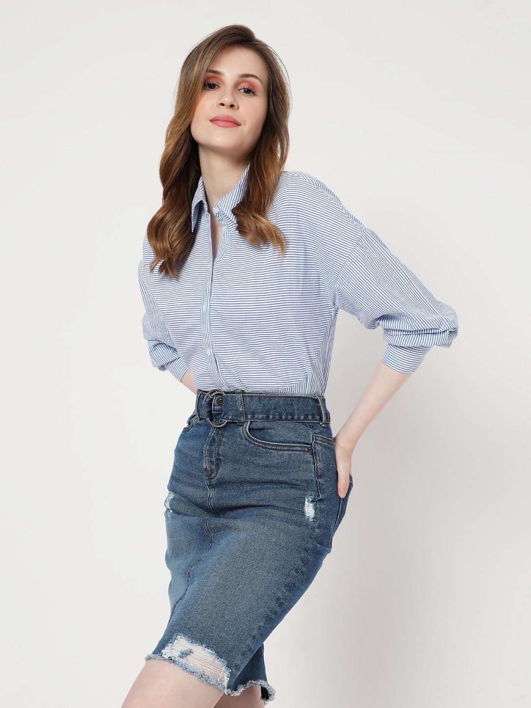Light Blue Striped Shirt