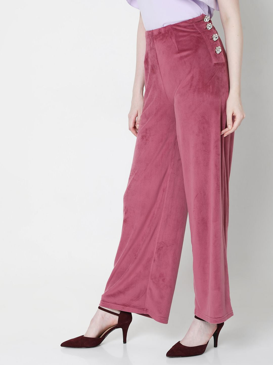 Pink High Rise Co-Ord Pants