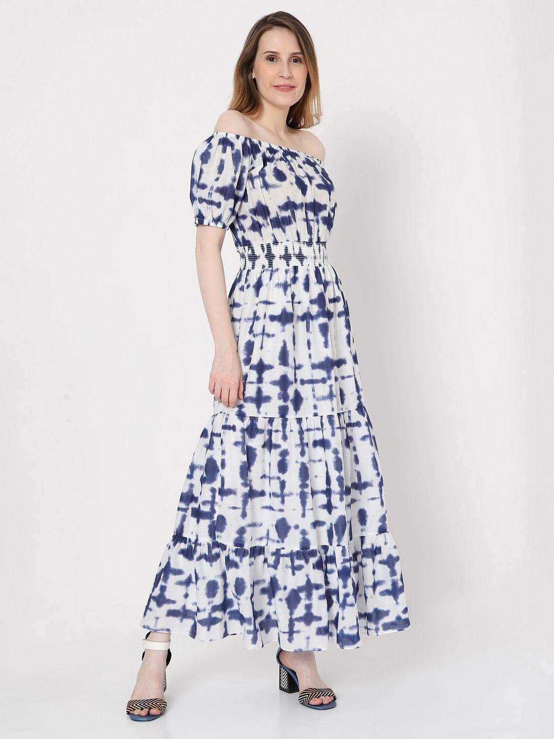 Blue Tie Dye Maxi Dress