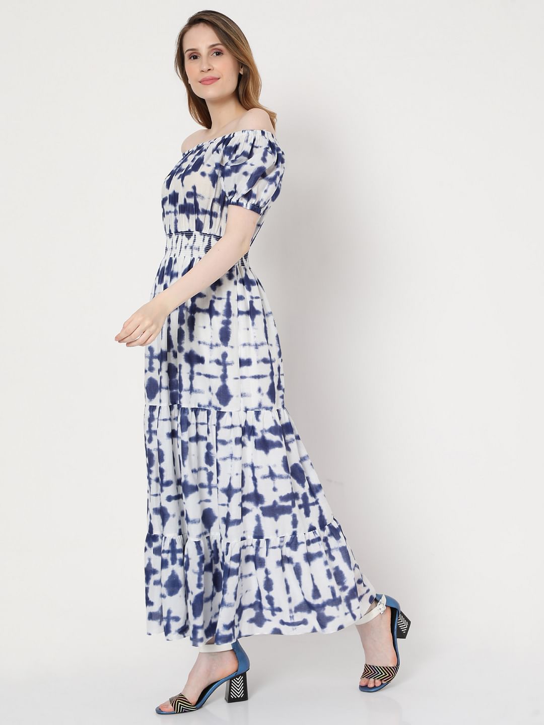 Blue Tie Dye Maxi Dress
