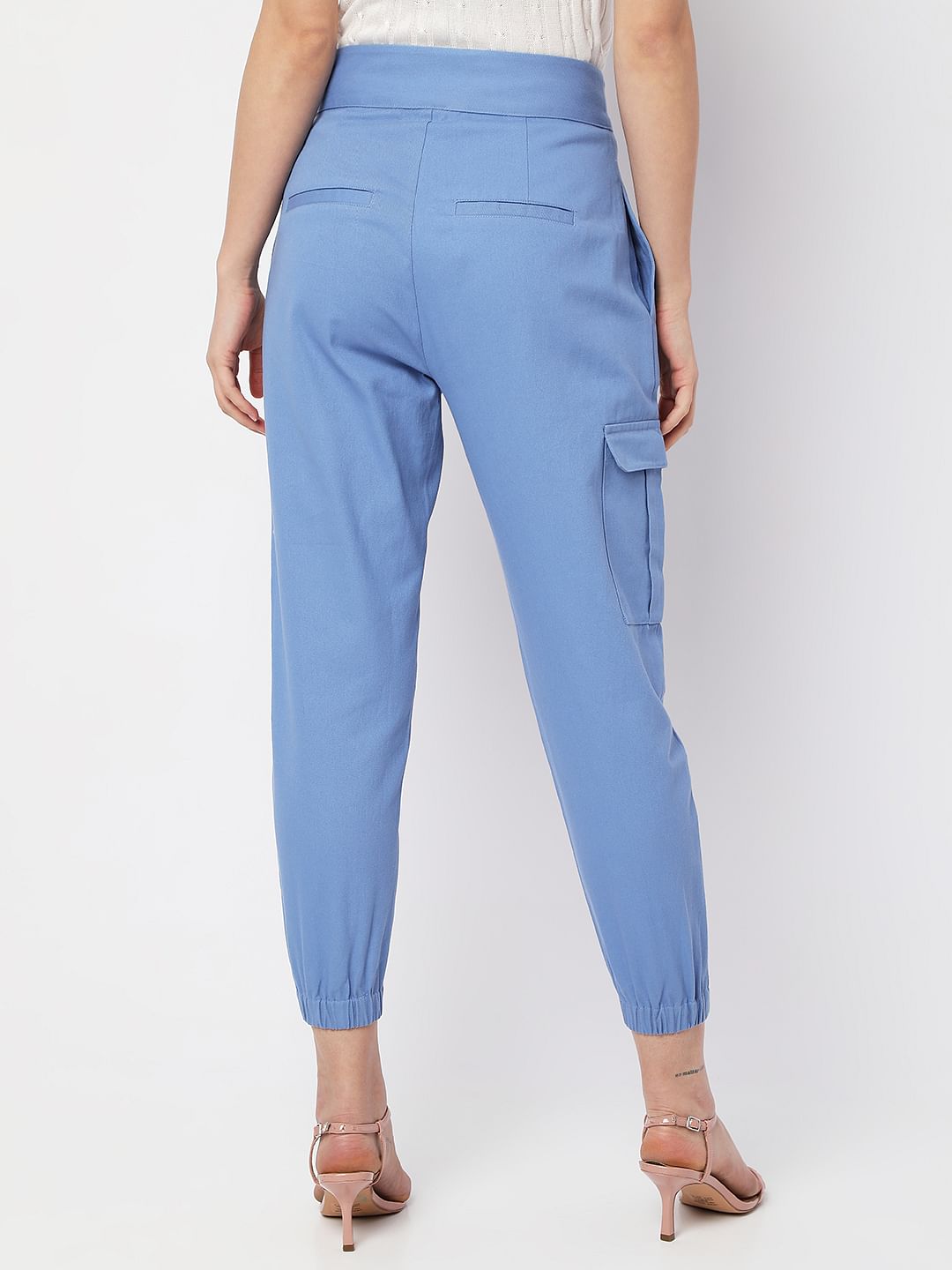Blue High Rise Pants