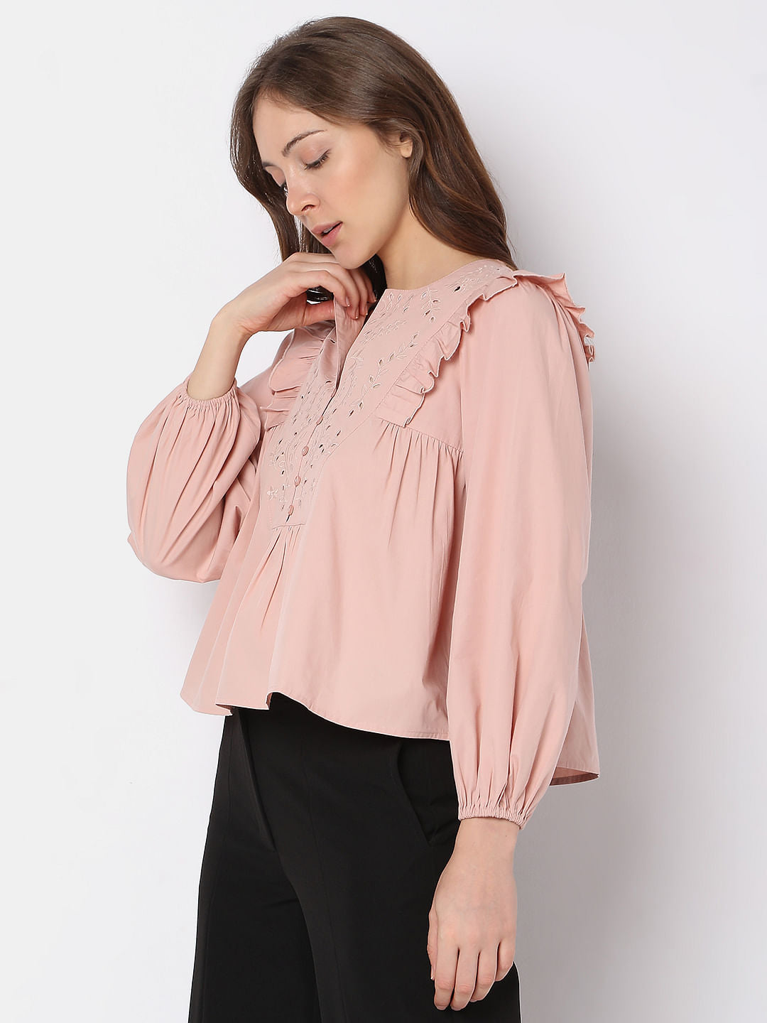 Pink Textured Top