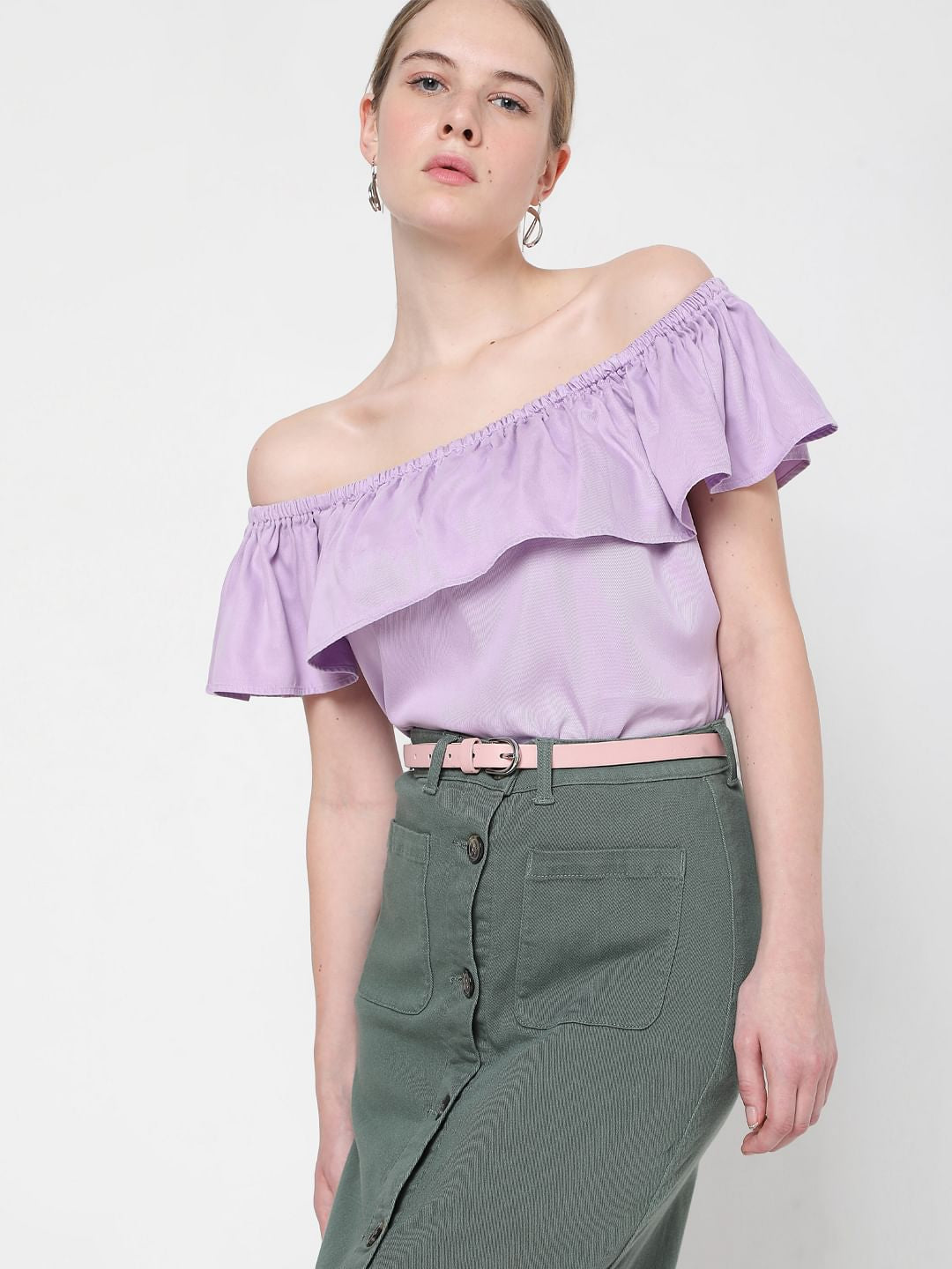 Lilac Off Shoulder Top