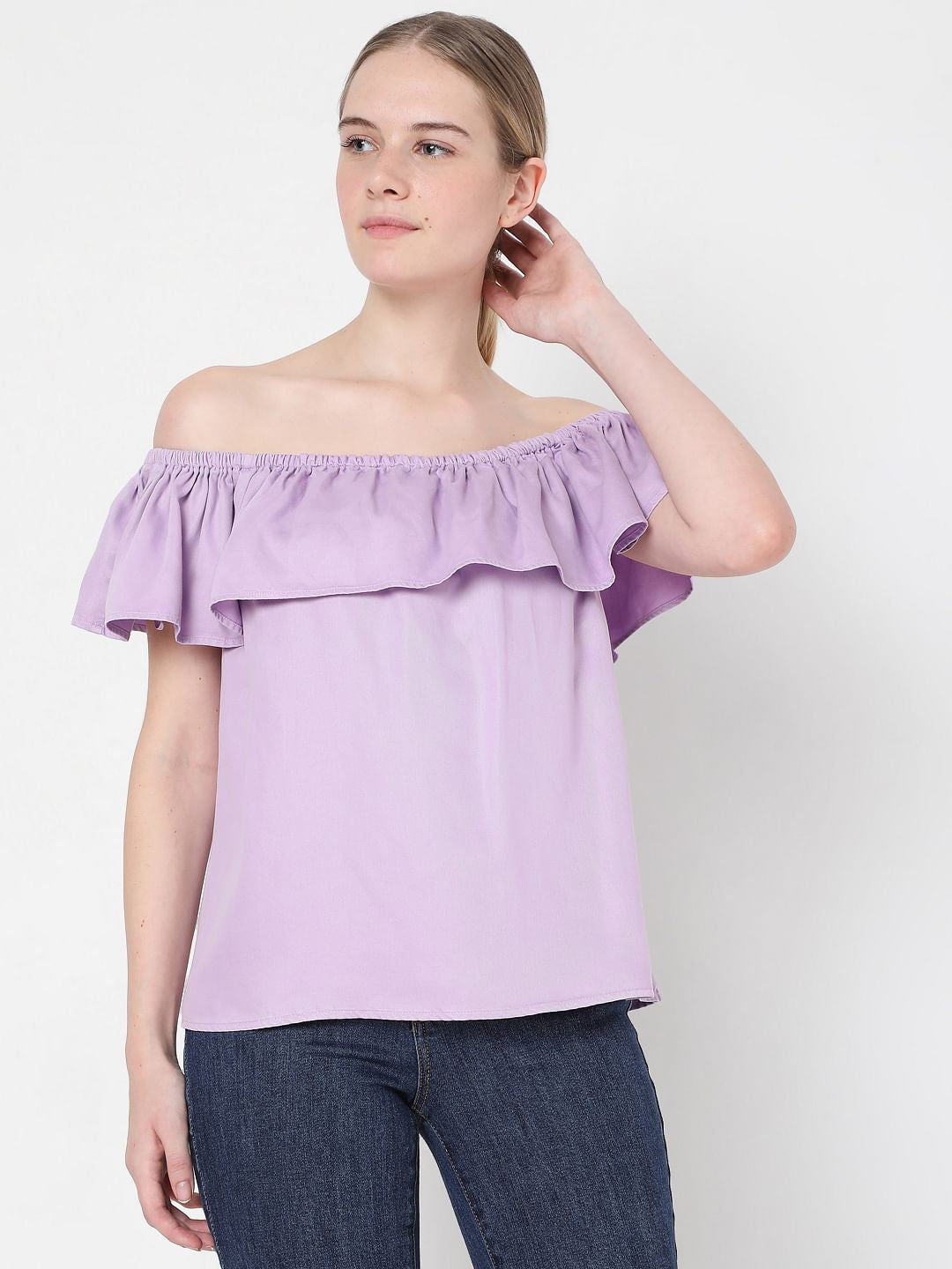 Lilac Off Shoulder Top