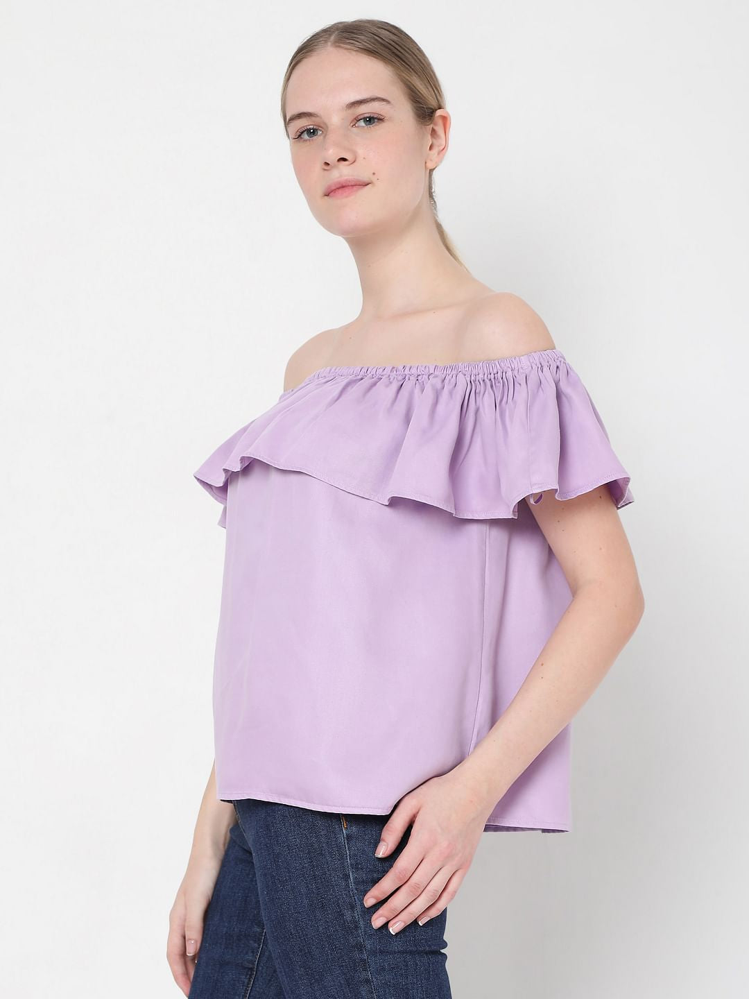 Lilac Off Shoulder Top