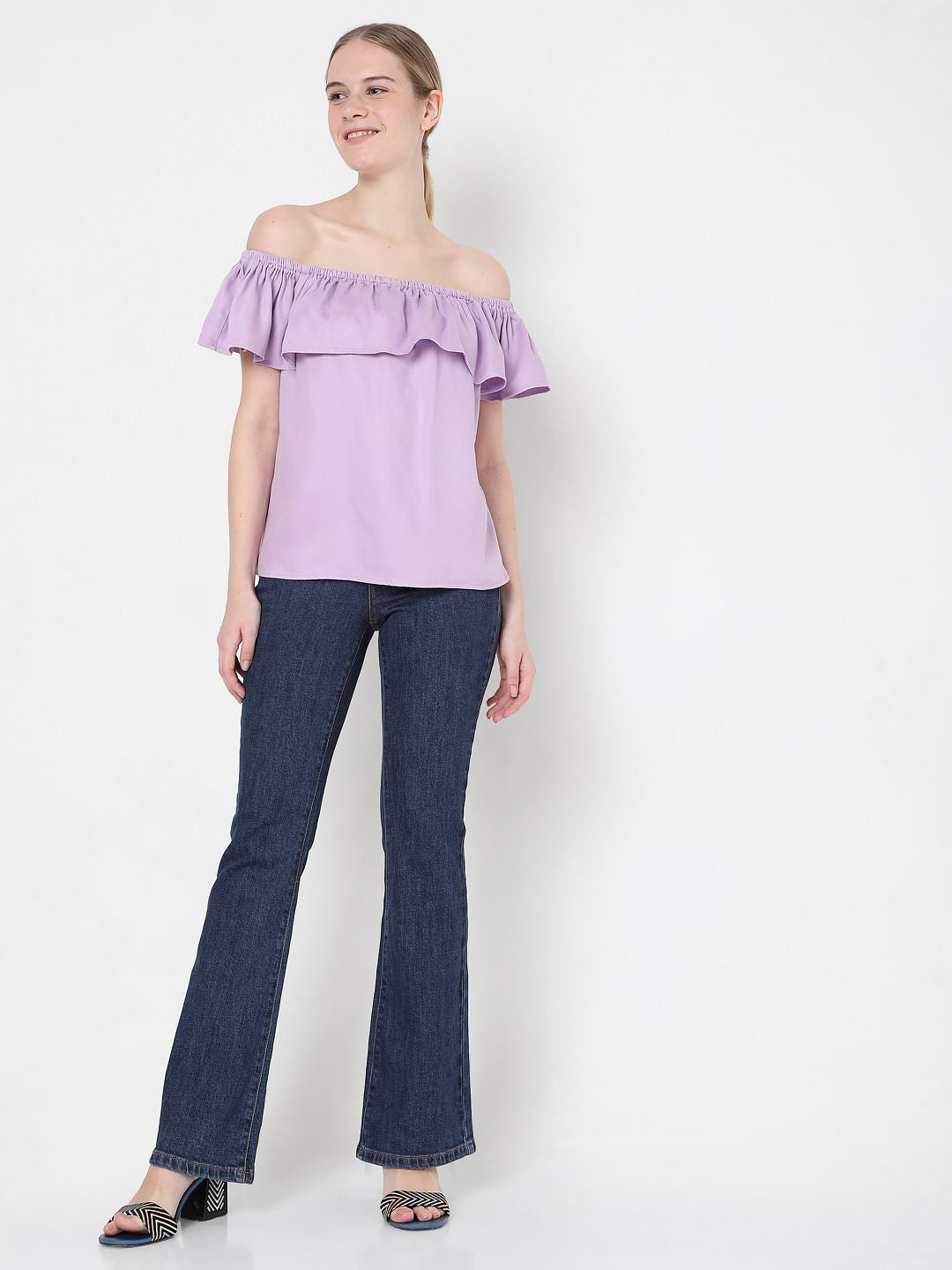 Lilac Off Shoulder Top
