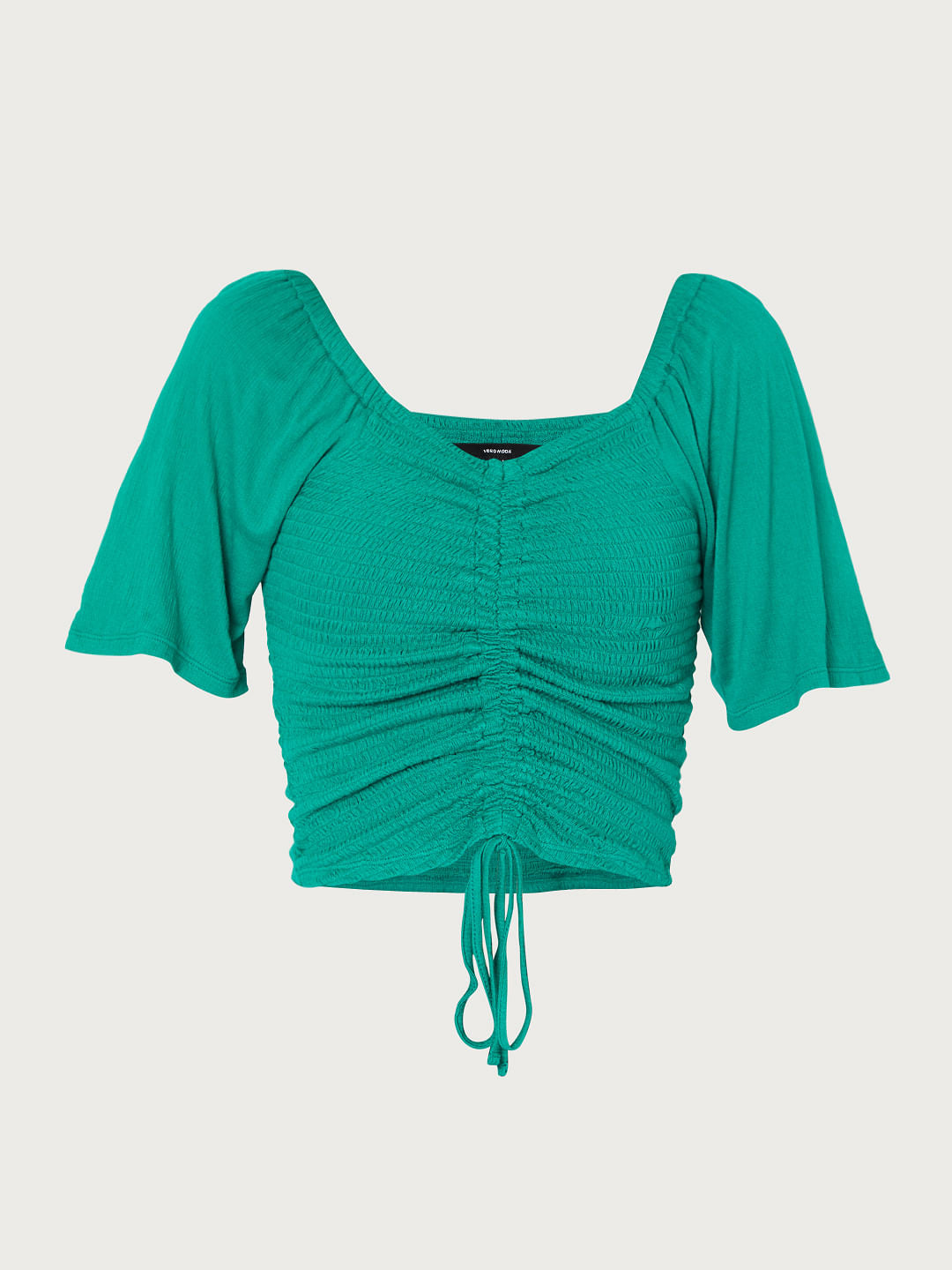 Green Ruched Top