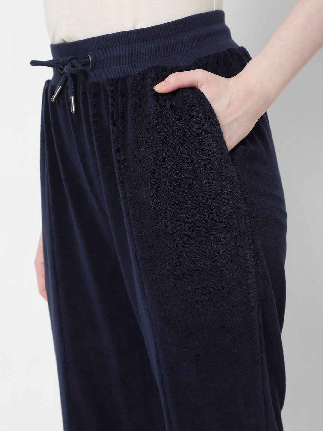 Blue Bootcut Sweatpants