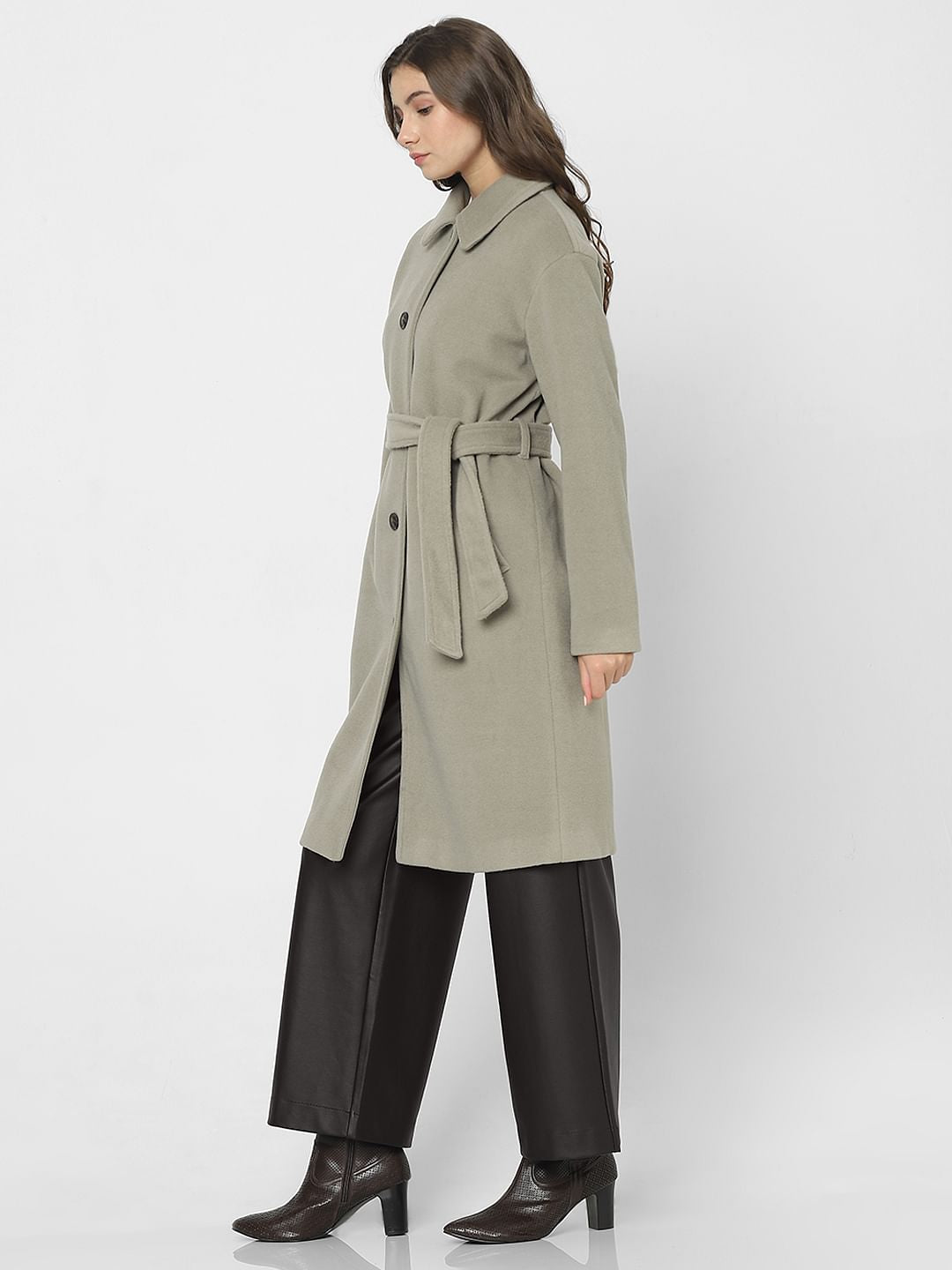 Grey Long Duster Coat