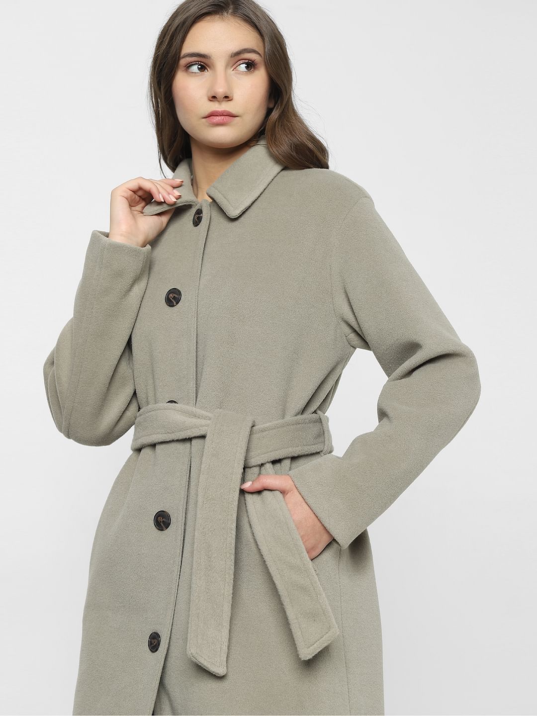 Grey Long Duster Coat