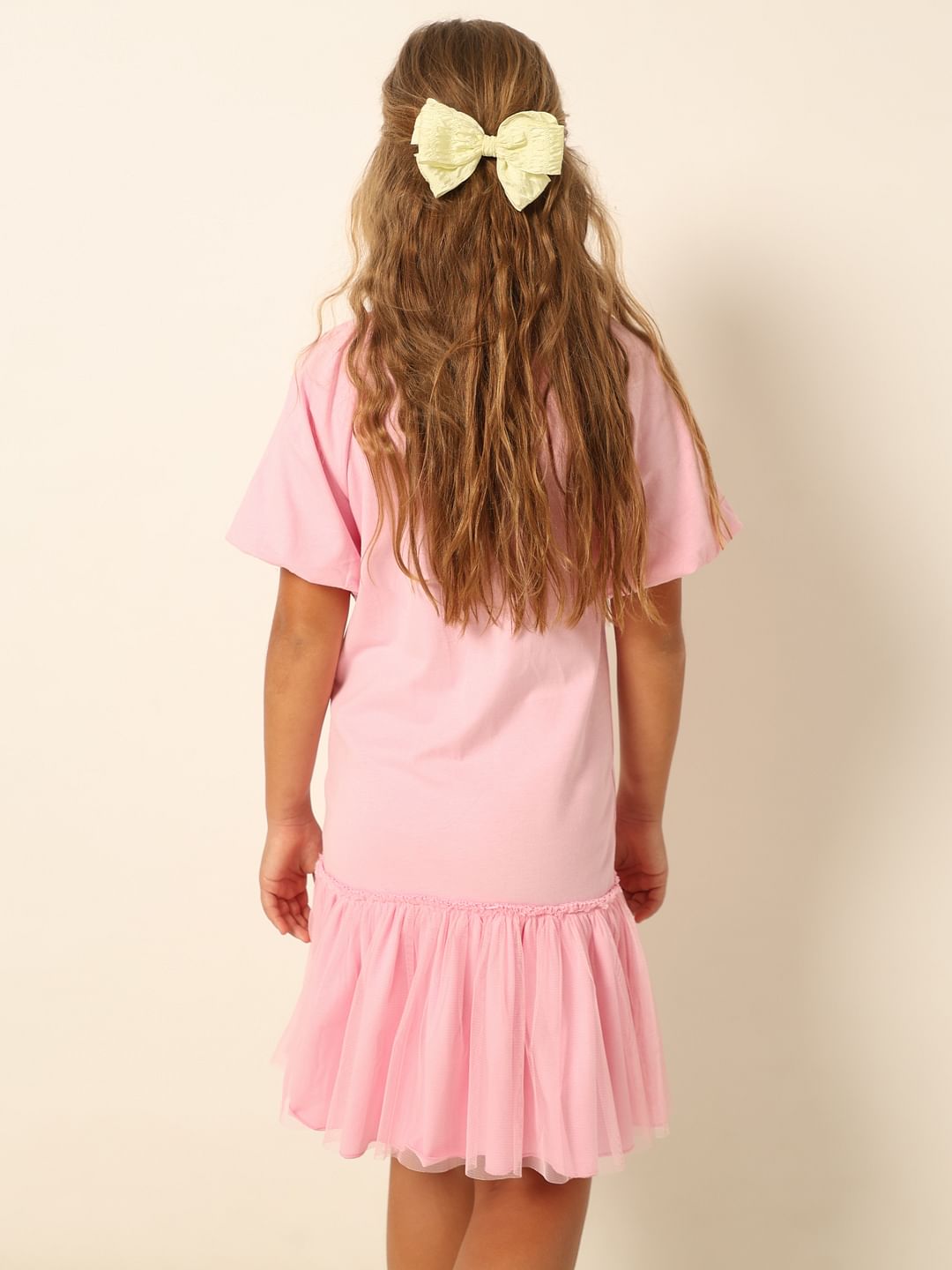 Pink Graphic Print Fit & Flare Dress