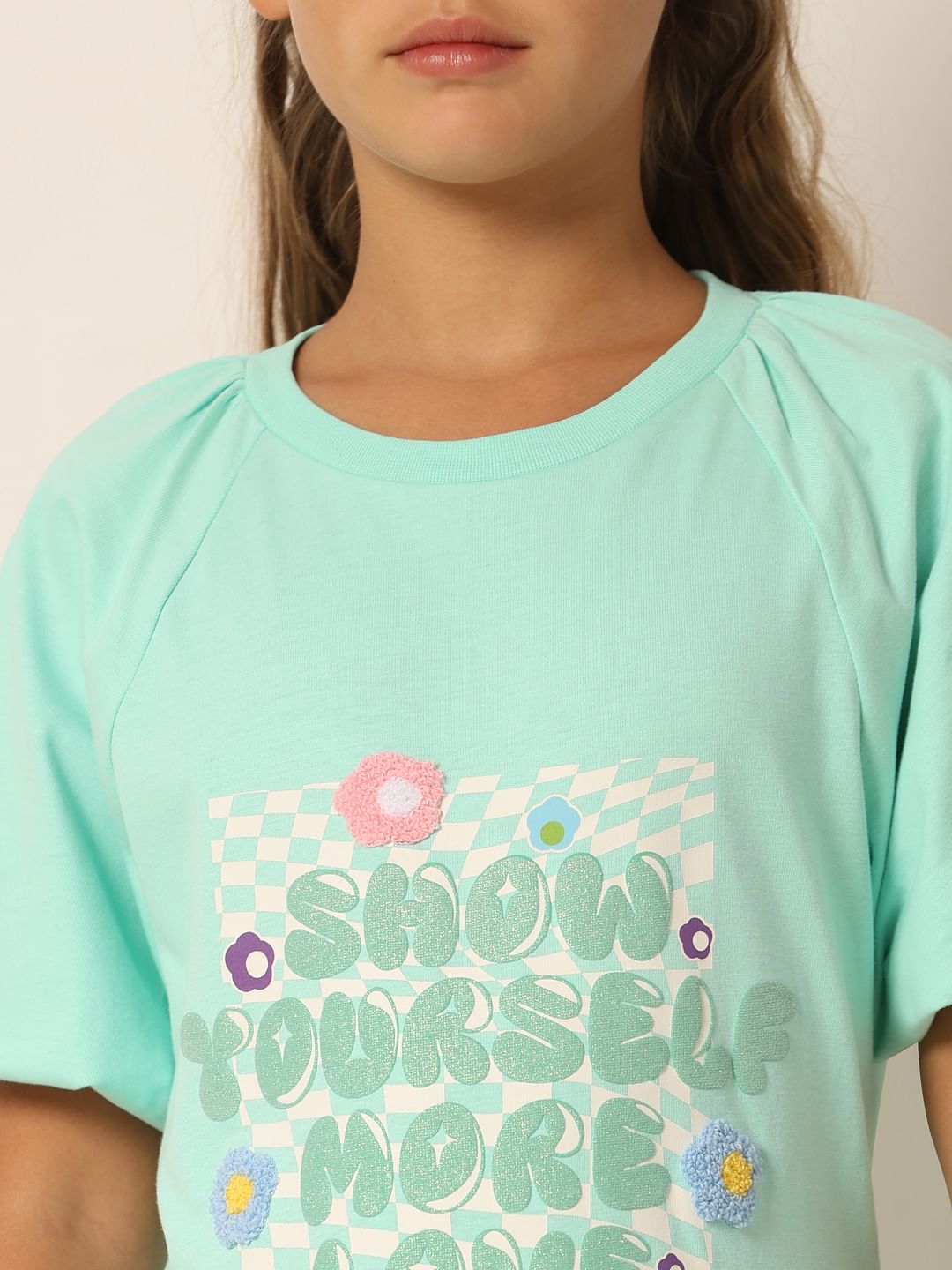 Green Graphic Print Fit & Flare Dress