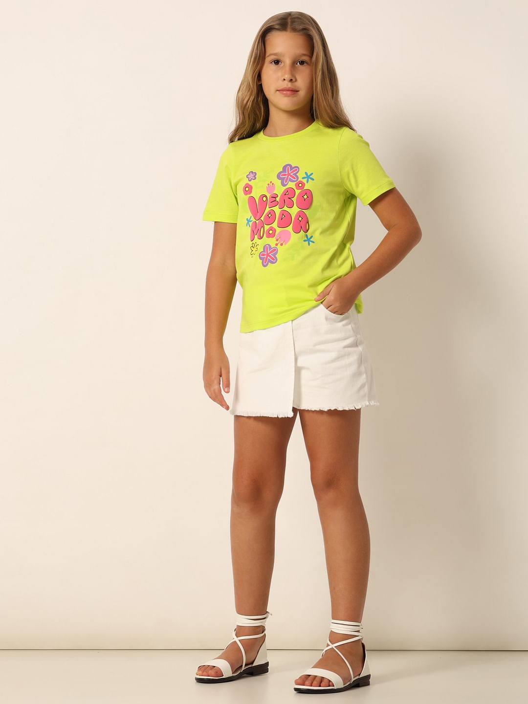 Neon Green Graphic Print T-Shirt