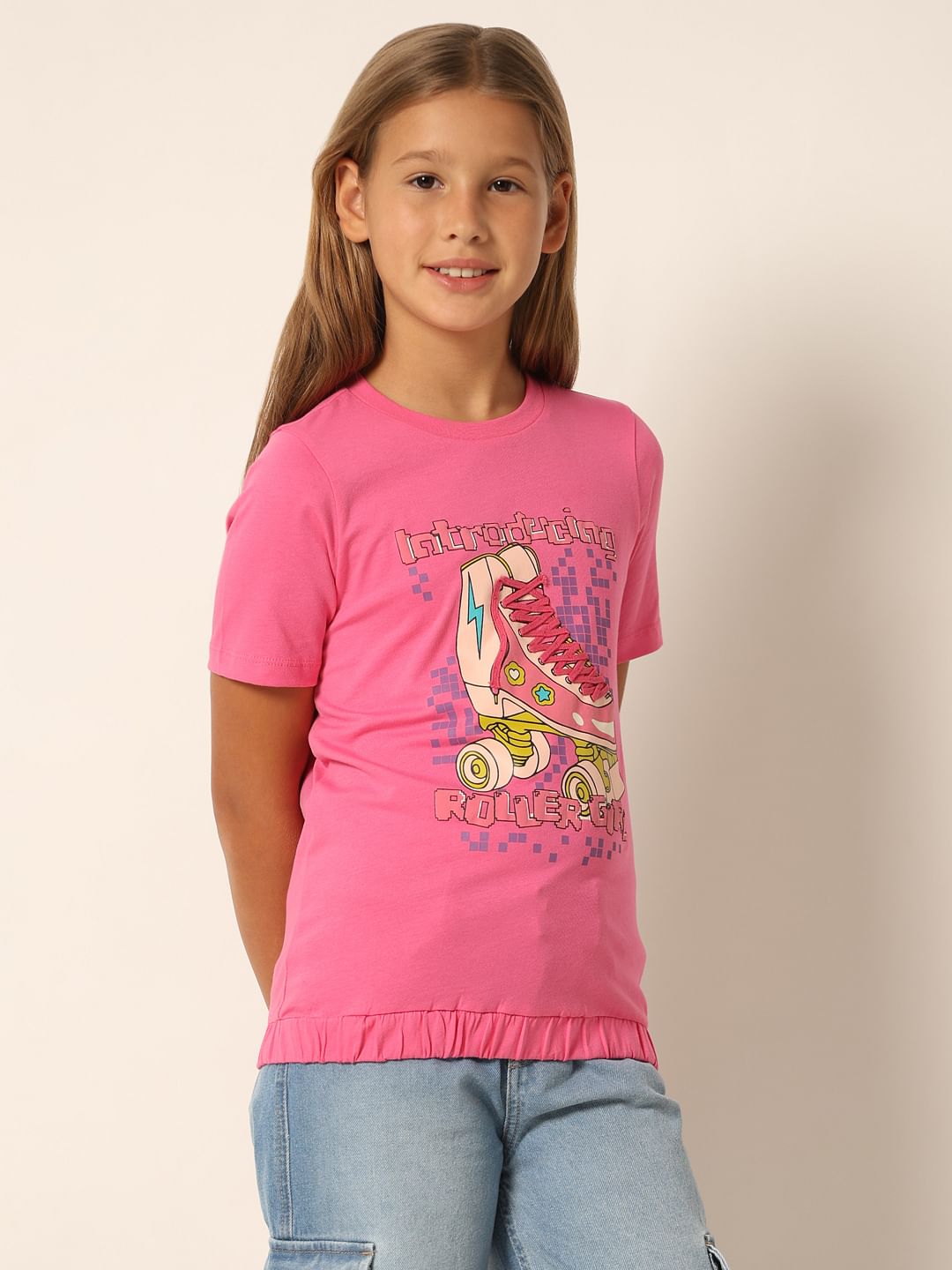 Pink Graphic Print T-Shirt