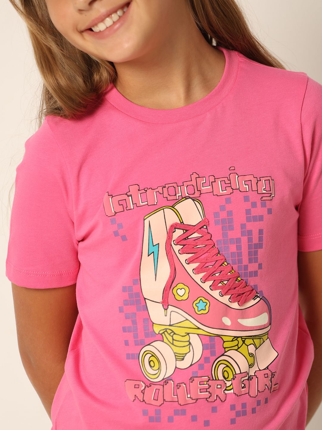 Pink Graphic Print T-Shirt
