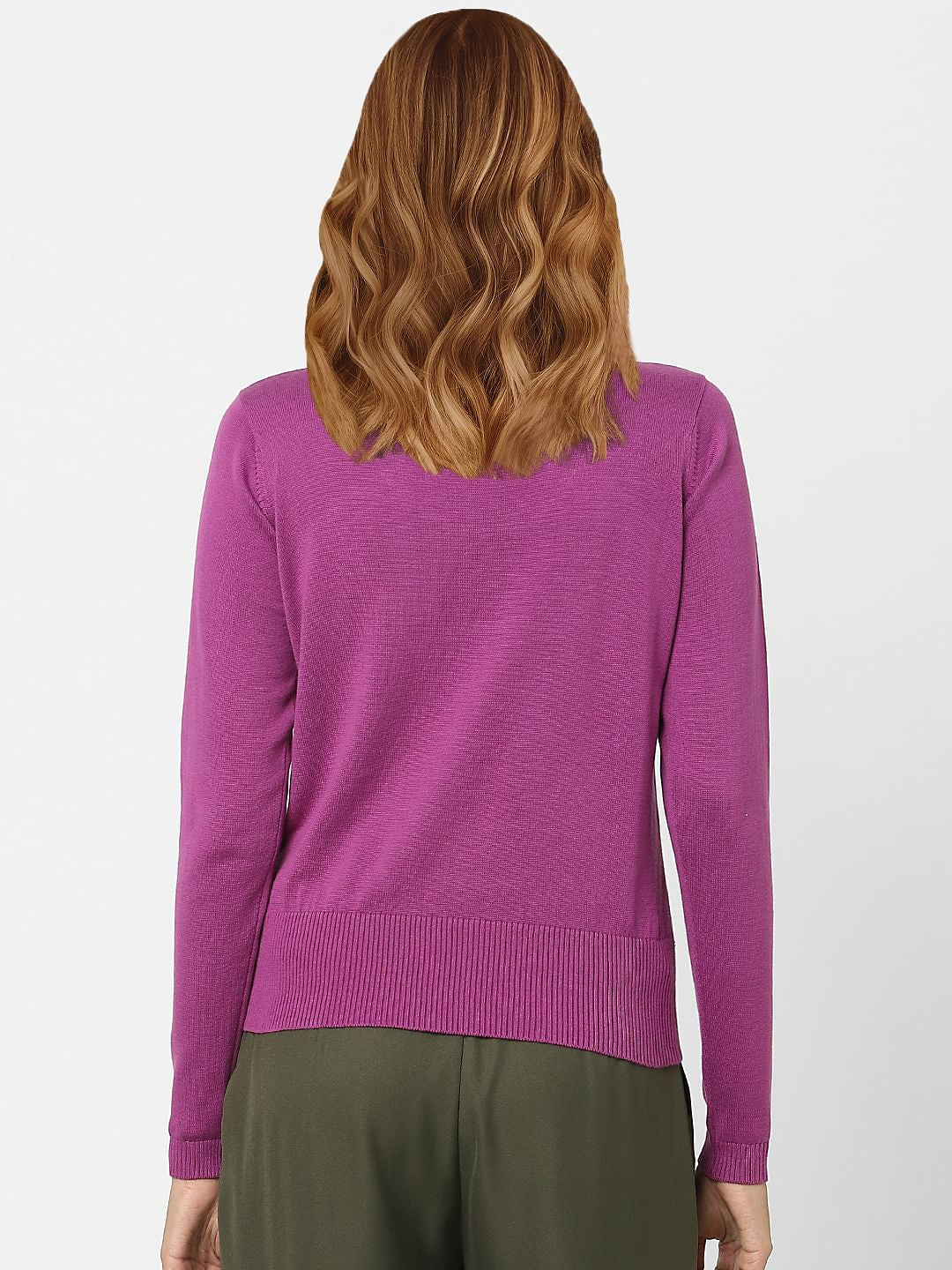 Purple Peephole Detail Sweater