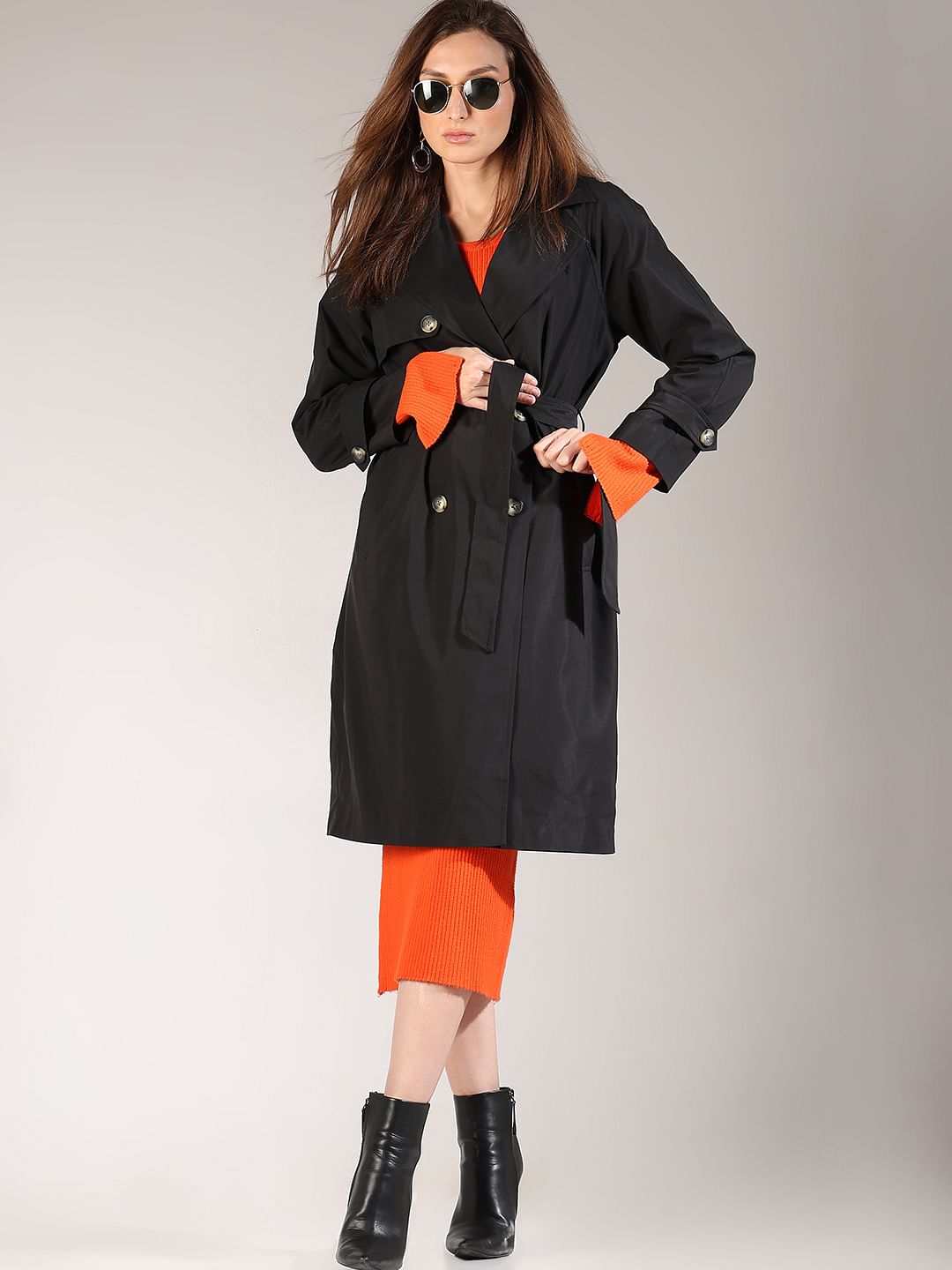 Black Long Trench Coat