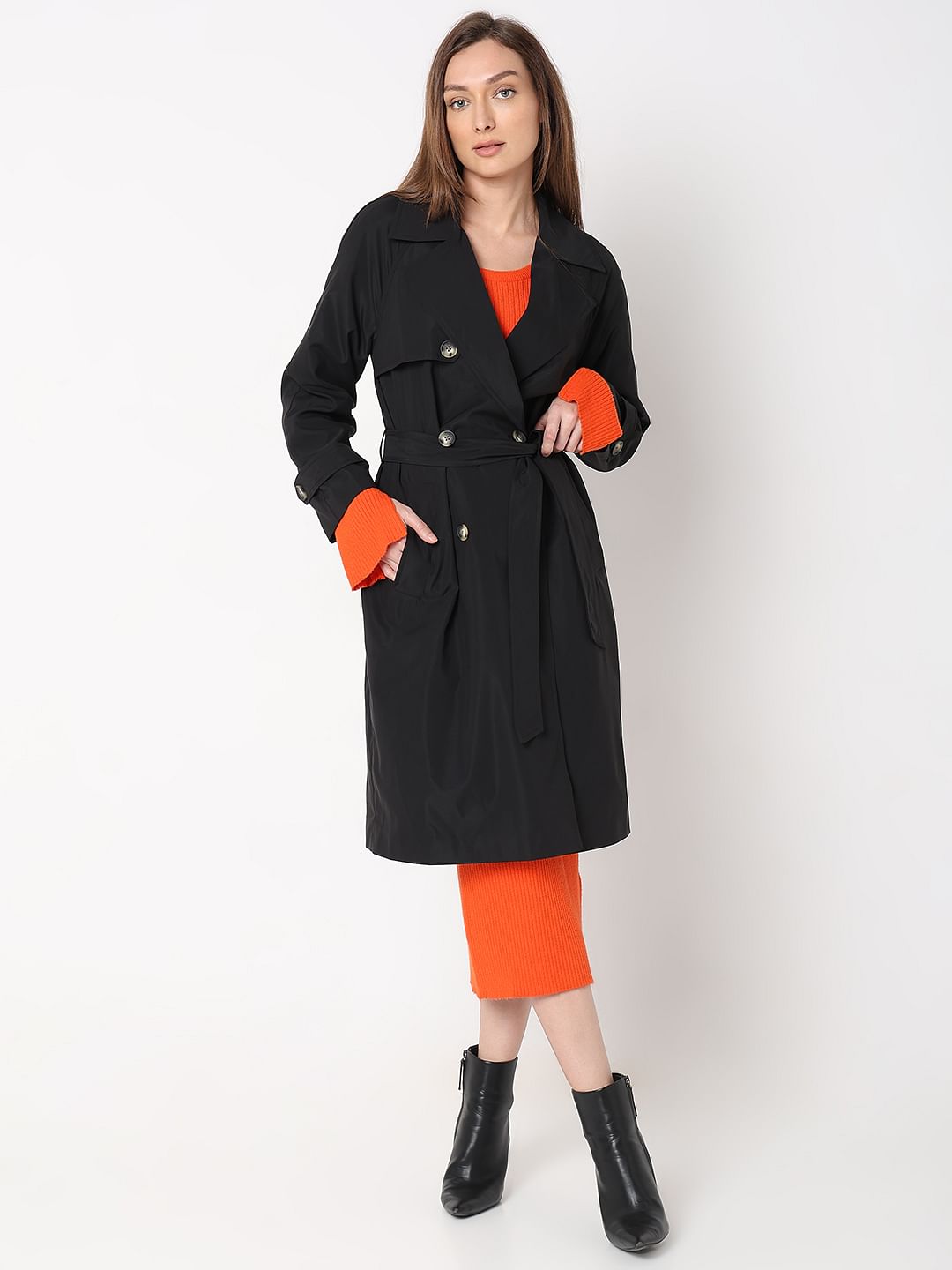 Black Long Trench Coat